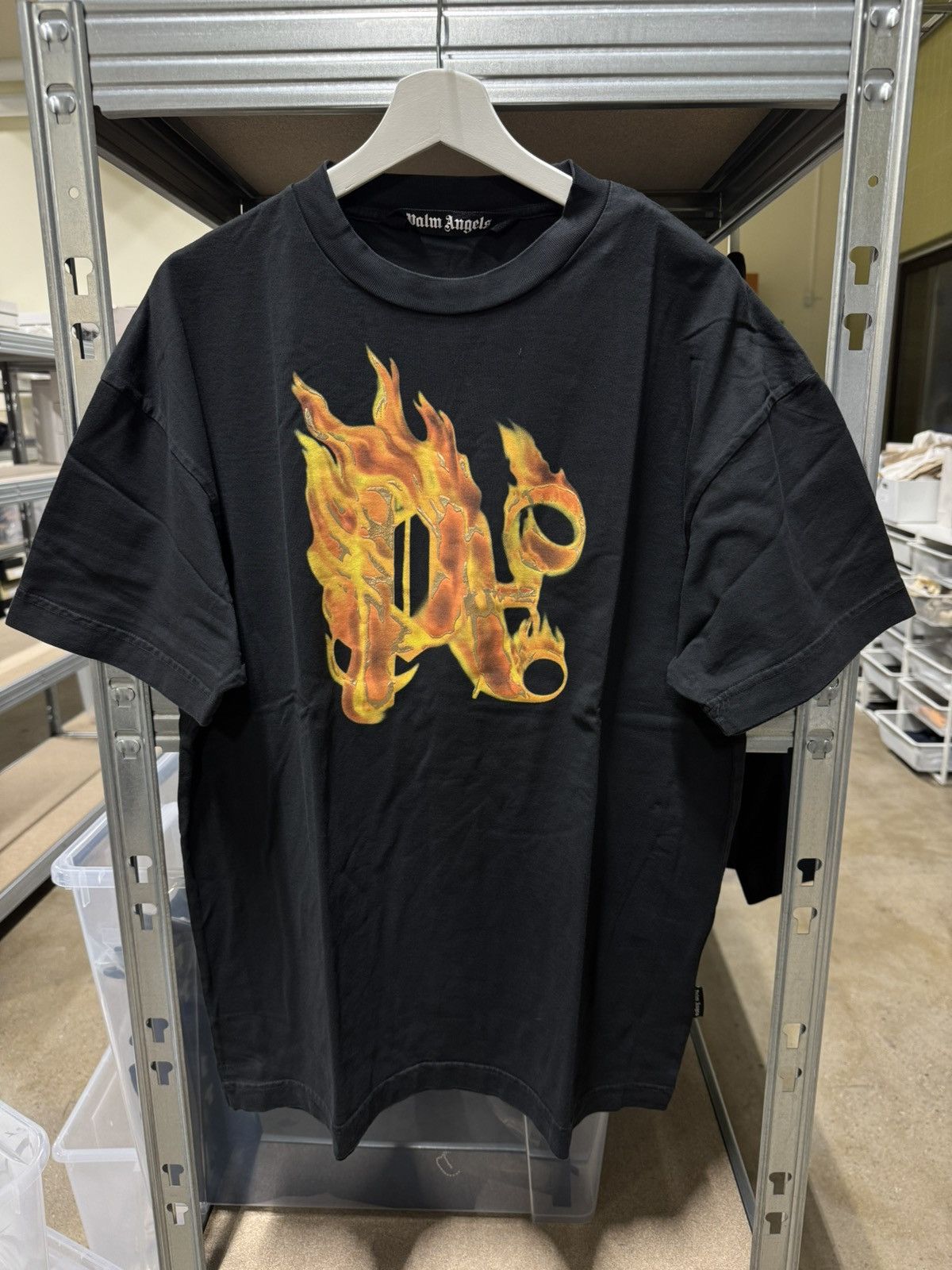Palm Angels T-Shirt Burning Skeleton | Grailed