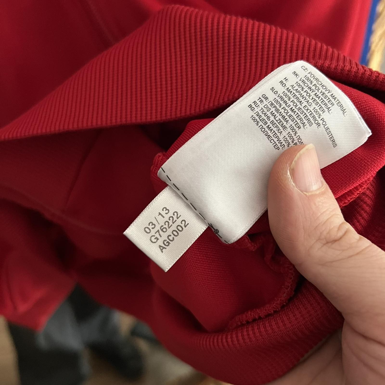 Adidas × Vintage Vintage Y2K Balenciaga Style Adidas Red Track Jacket Sz L Size US L / EU 52-54 / 3 - 6 Thumbnail