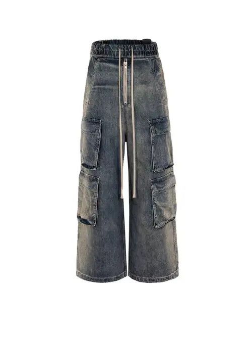 VIBE Heavy vintage gradient washed wide-leg loose jeans Size US 33 - 3 Thumbnail