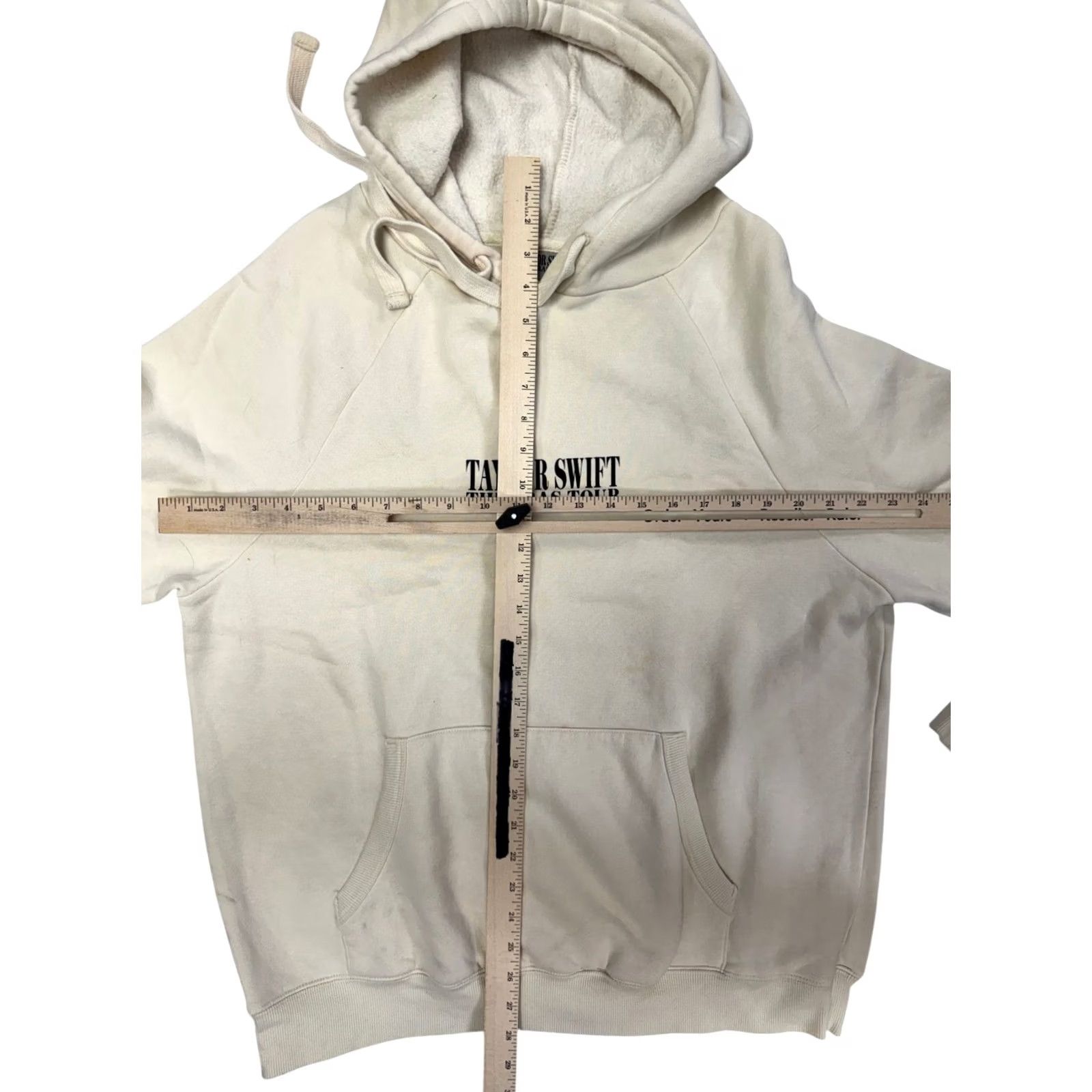 Vintage Taylor Swift The Eras Tour Hoodie Women's XS Cream Pullover Hooded Sweatshirt Graphic Print Raglan Sleeve, Casual Merch Size XS / US 0-2 / IT 36-38 - 4 Thumbnail
