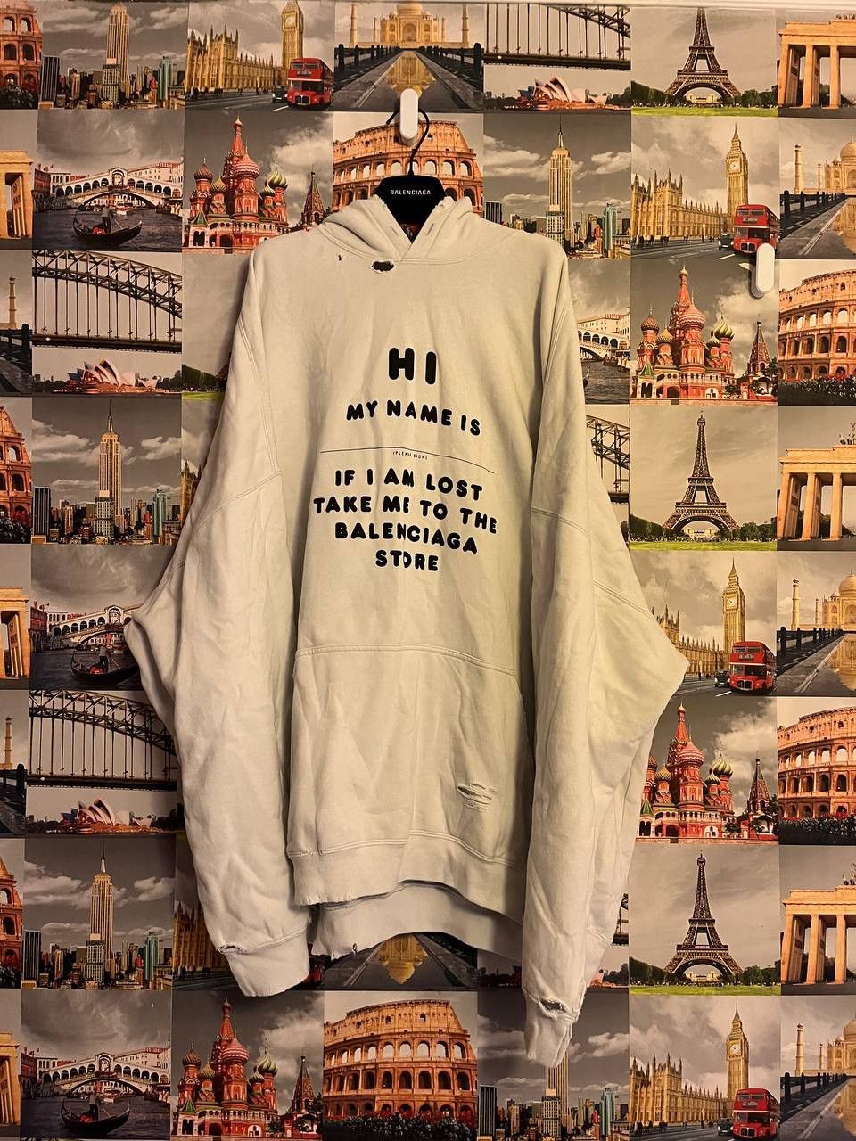 Balenciaga balenciaga hi my names hoodie Size US XXS / EU 40 - 1 Thumbnail
