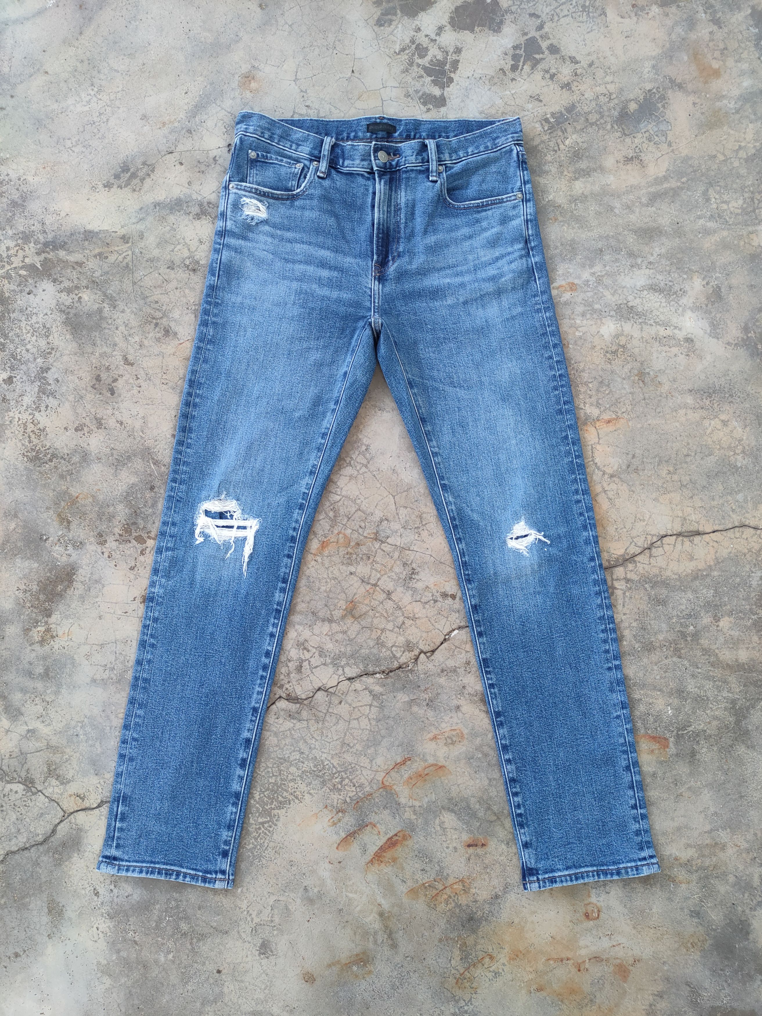 Japanese Brand W32 VINTAGE JAPANESE SKINNY FADED DISTRESSED JEANS PANTS Size US 32 / EU 48 - 1 Thumbnail