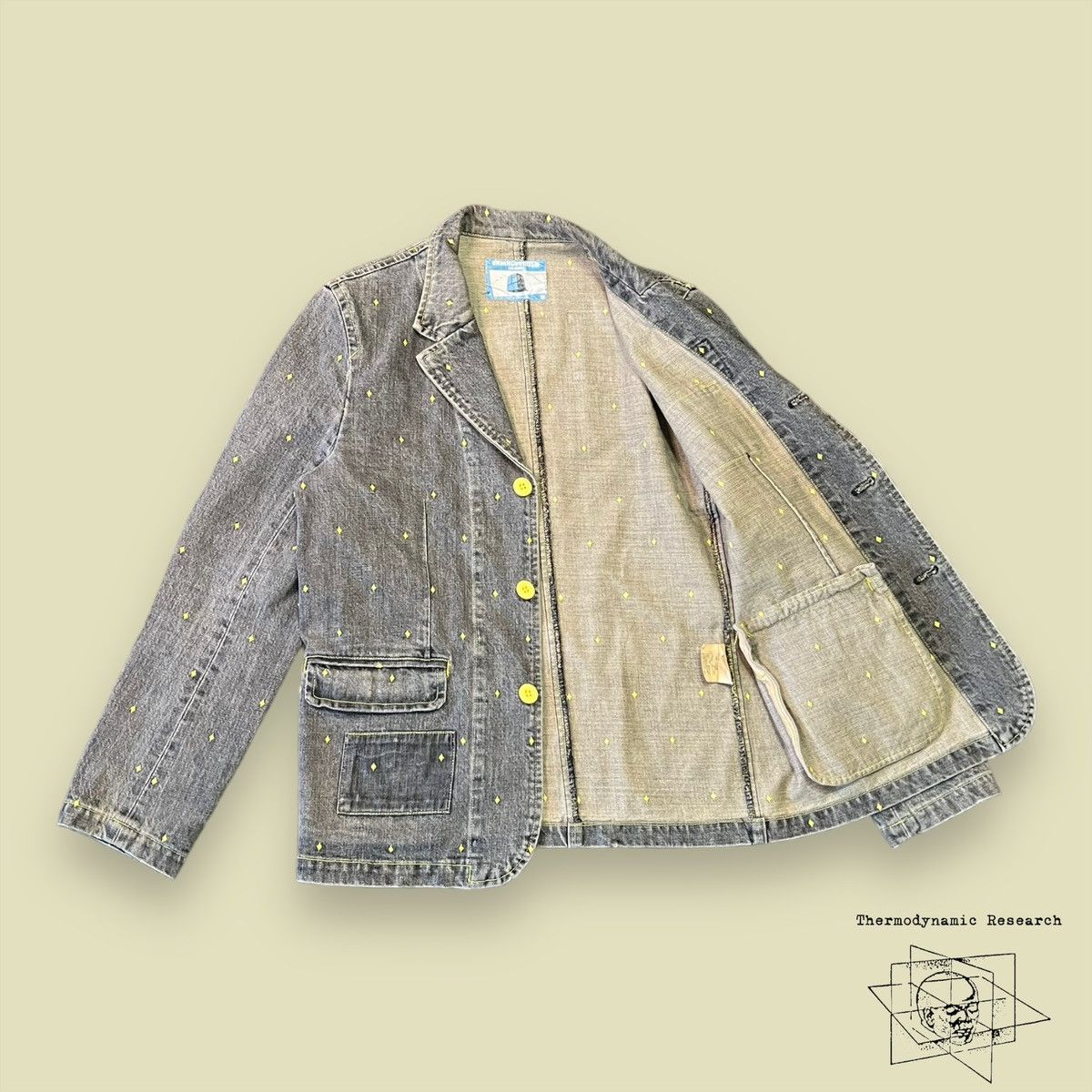 Undercover UNDERCOVER ILLUSION OF HAZE 2 PIECE DENIM SUIT - S/S02 Size 38S - 3 Thumbnail