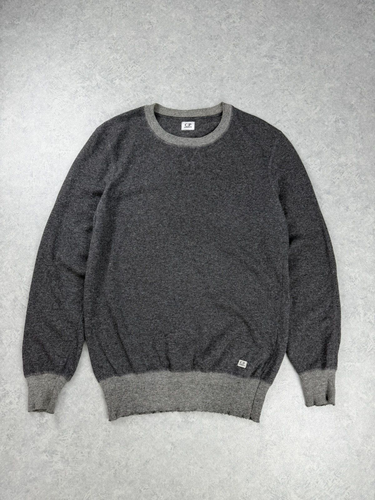 C.P. Company C.P. Company Grey Wool Blend Sweater Crewneck Size 52 Size US L / EU 52-54 / 3 - 1 Thumbnail