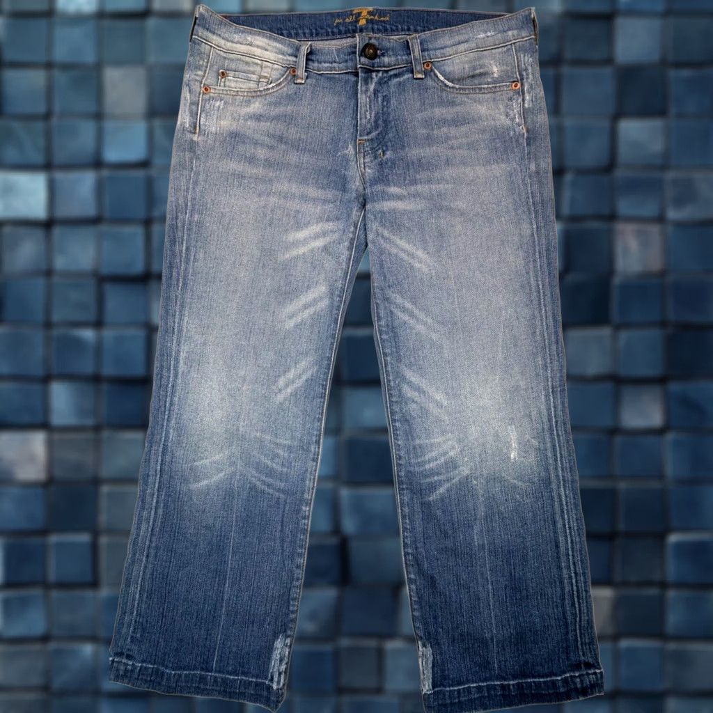 7 For All Mankind 7 For All Mankind Stove Pipe Crop Jeans Women 34 x 25 Blue Denim 100% Cotton Regular Fits Crop Mid-Rise USA Brand 7 For All Mankind Size 24" / US 00 / IT 34 - 1 Thumbnail