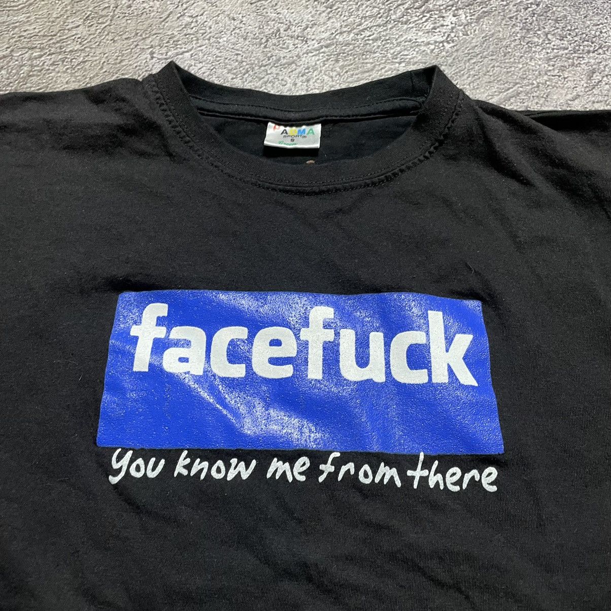 Vintage Vintage Y2K Facefuck Graphic Tee Streetwear Grunge Black S Size US S / EU 44-46 / 1 - 5 Thumbnail
