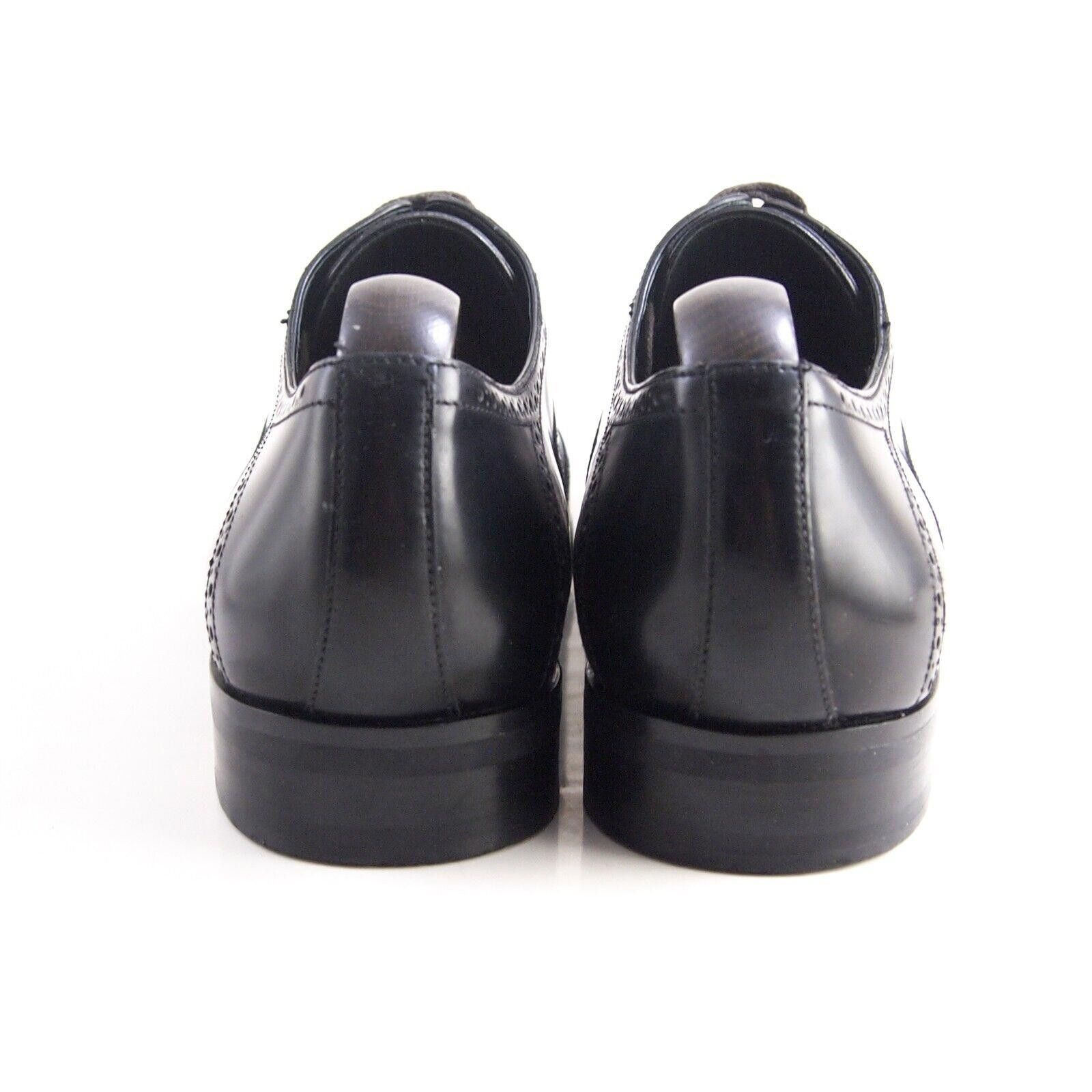 Ermenegildo Zegna Zegna Wingtip Brogues Black Leather Mens US 10 EU 43 $820 Size US 10 / EU 43 - 7 Thumbnail