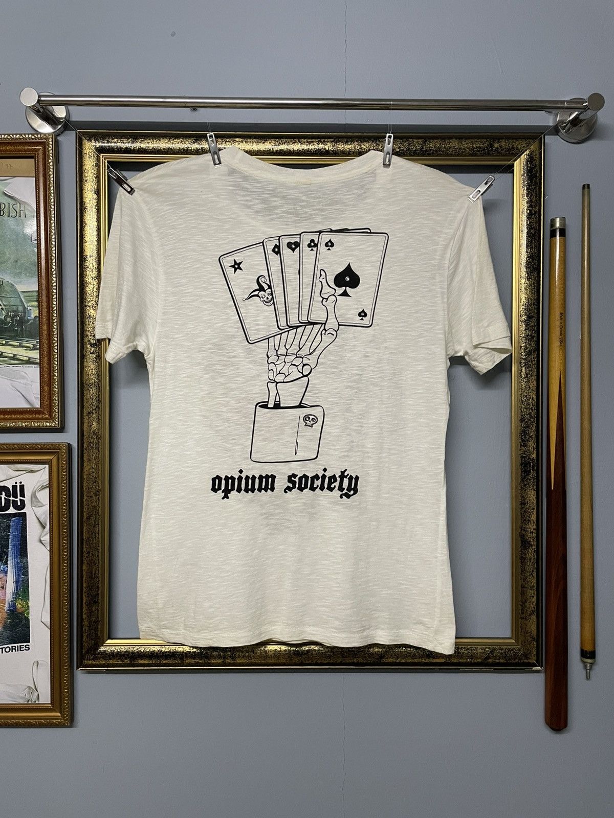 Vintage Japan Designer Opium Society Skull Big Head Tshirt