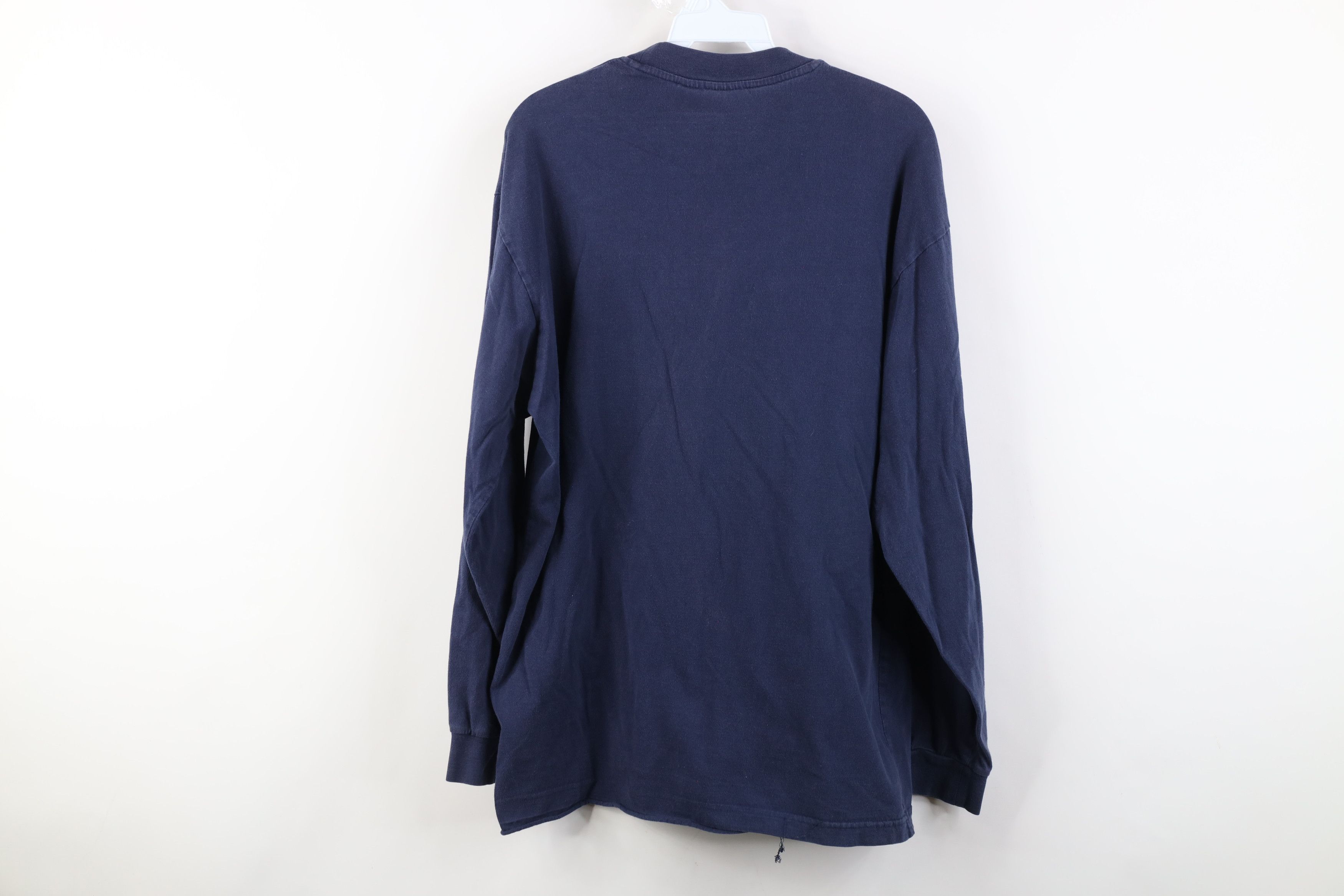 Vintage Vintage 90s University of Michigan Long Sleeve T-Shirt Blue Size XL / US 12-14 / IT 48-50 - 12 Thumbnail