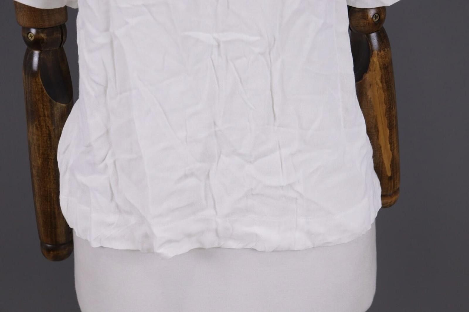 Designer COP COPINE Solix Top White Summer Stretch Top Shirt Size 38 Size M / US 6-8 / IT 42-44 - 3 Thumbnail