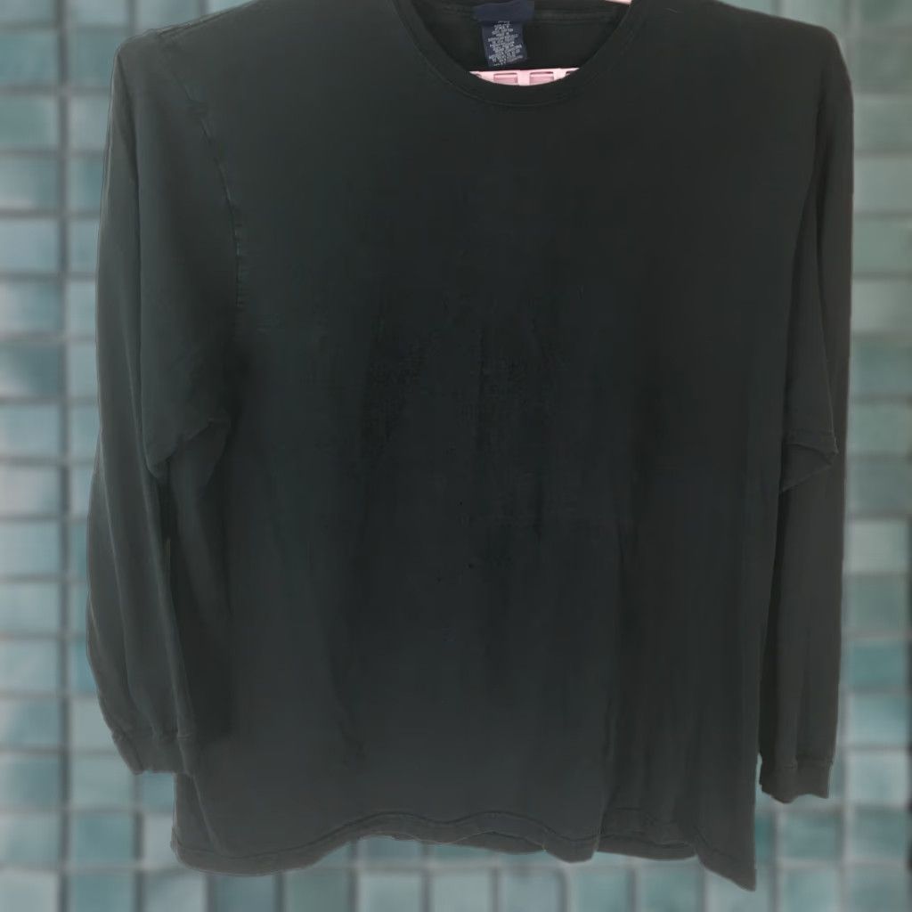 Vintage Puritan Men's Shirt T-Shirt Long Sleeve Crew Neck Black 2X Regular 100% Cotton Breathable Mens Size US XXL / EU 58 / 5 - 1 Thumbnail