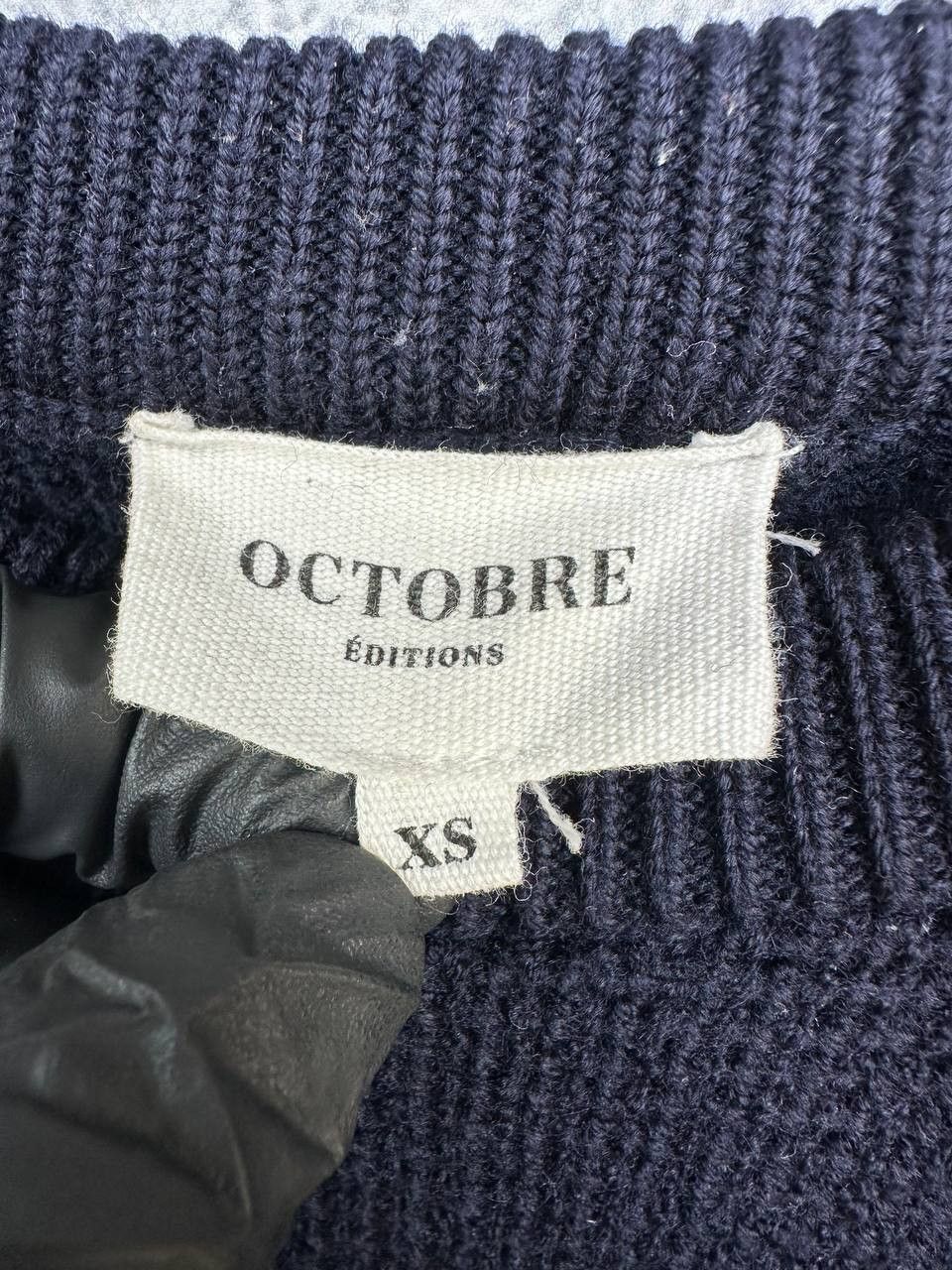 Other Octobre Editions 100% Merino Wool Waffle Knit Sweater Navy Size US XS / EU 42 / 0 - 10 Thumbnail