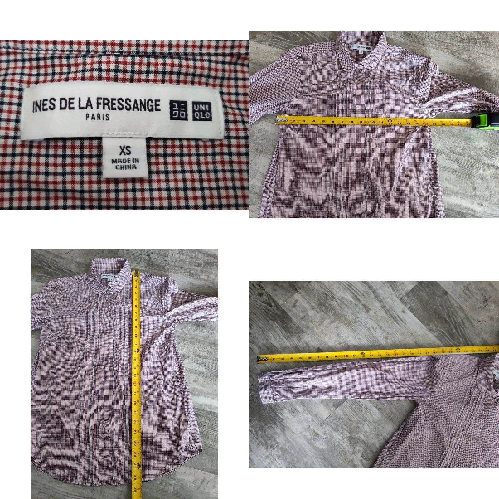 Uniqlo VINTAGE Uniqlo Womens Button Shirt XS Collared Casual Long Sleeve Cotton All Seasons Blue Red White Size XS / US 0-2 / IT 36-38 - 8 Thumbnail
