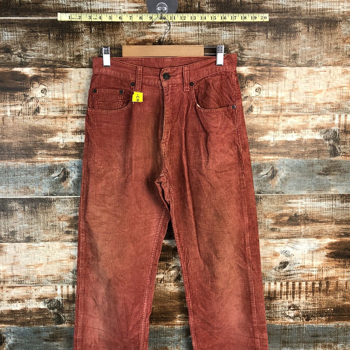 Levi's DL Levis 557 Red Corduroy vintage Pants #C101 Size US 27 - 2 Thumbnail