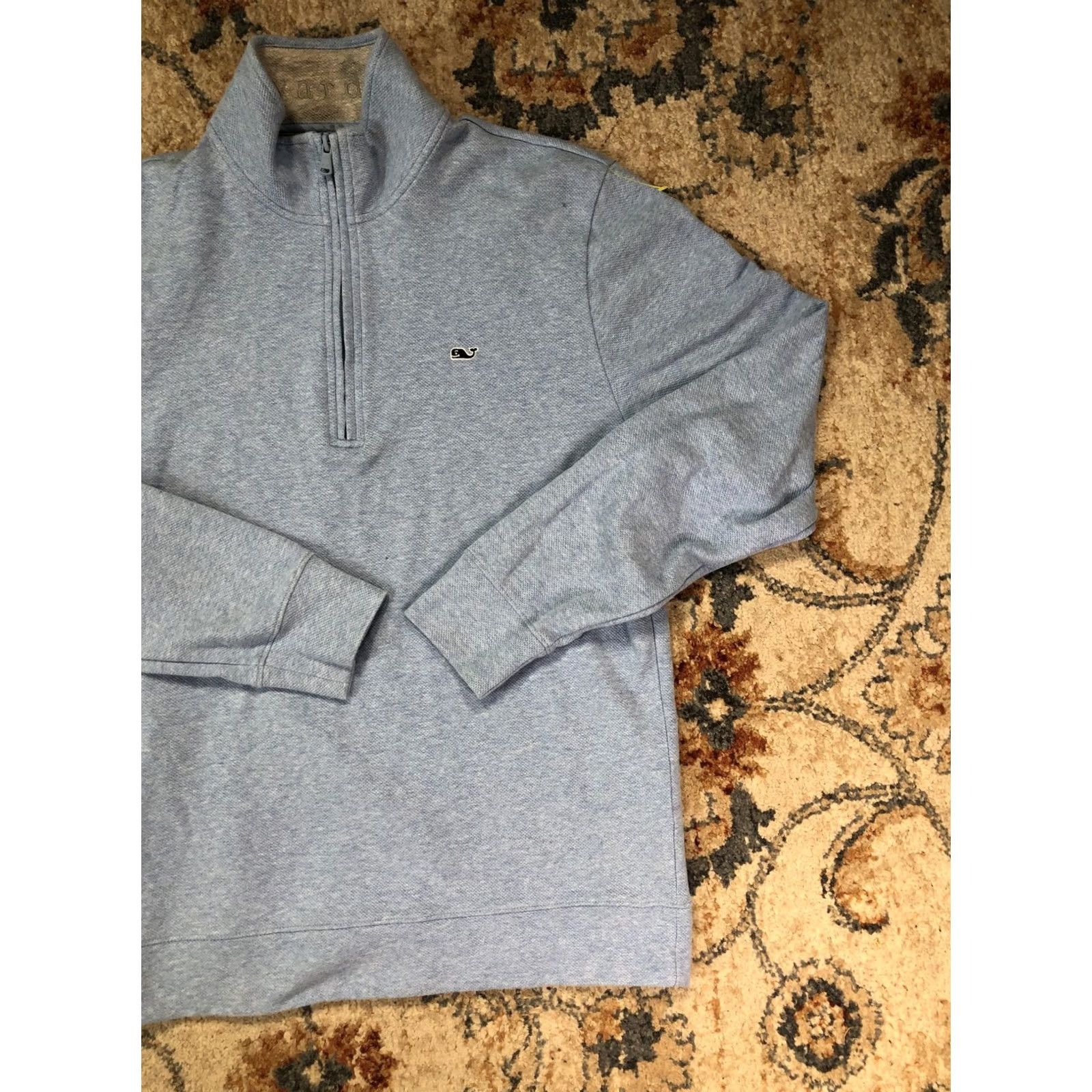 Vineyard Vines Vineyard Vines Sweatshirt Mens M Blue 1/4 Zip Mock Neck Pullover Fleece Apparel Knit Size US M / EU 48-50 / 2 - 4 Thumbnail