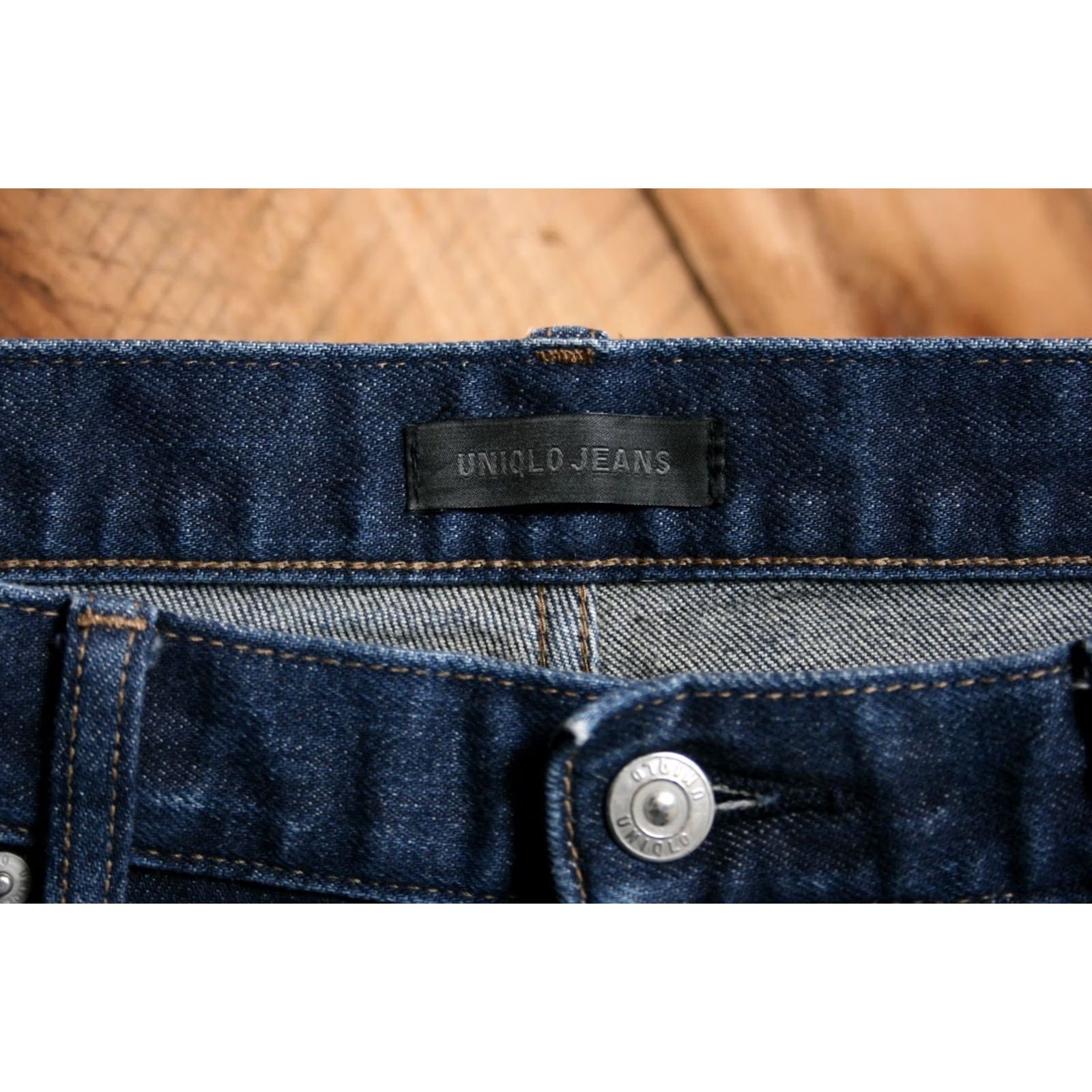 Uniqlo UNIQLO Jeans Tapered Stretch Selvedge Denim Sz 35x32 Re-Hemmed 37x30 Blue Denim 5-Pocket Mens Jeans Mens Size US 37 - 7 Thumbnail