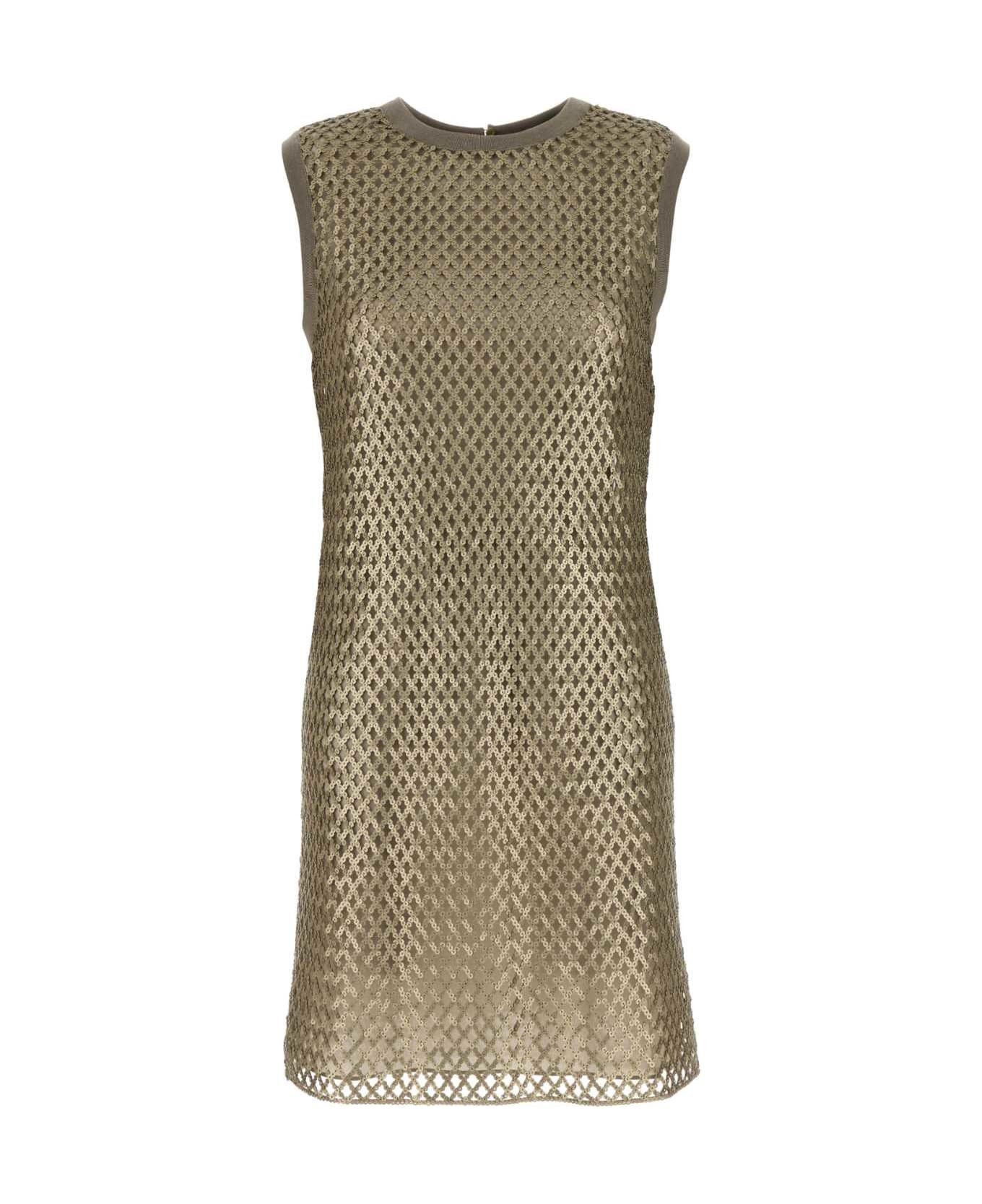 Fendi o1s1wg110226 Mini Dress in Gold Size S / US 4 / IT 40 - 1 Thumbnail