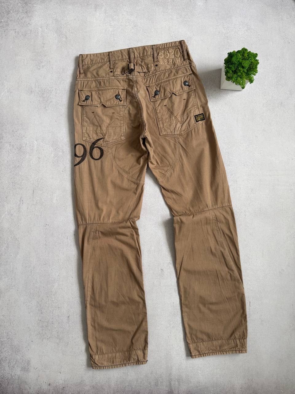 G-Star Vintage G Star Raw Pants Straight Big Logo Embroidered 96 Size US 34 / EU 50 - 1 Thumbnail