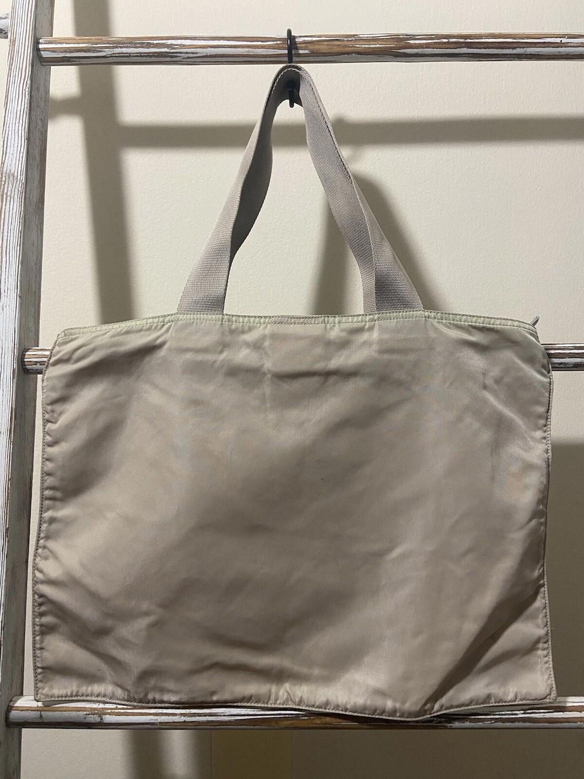 Prada Prada faded gray “mint” slim nylon tote bag, fair condition Size ONE SIZE - 2 Thumbnail