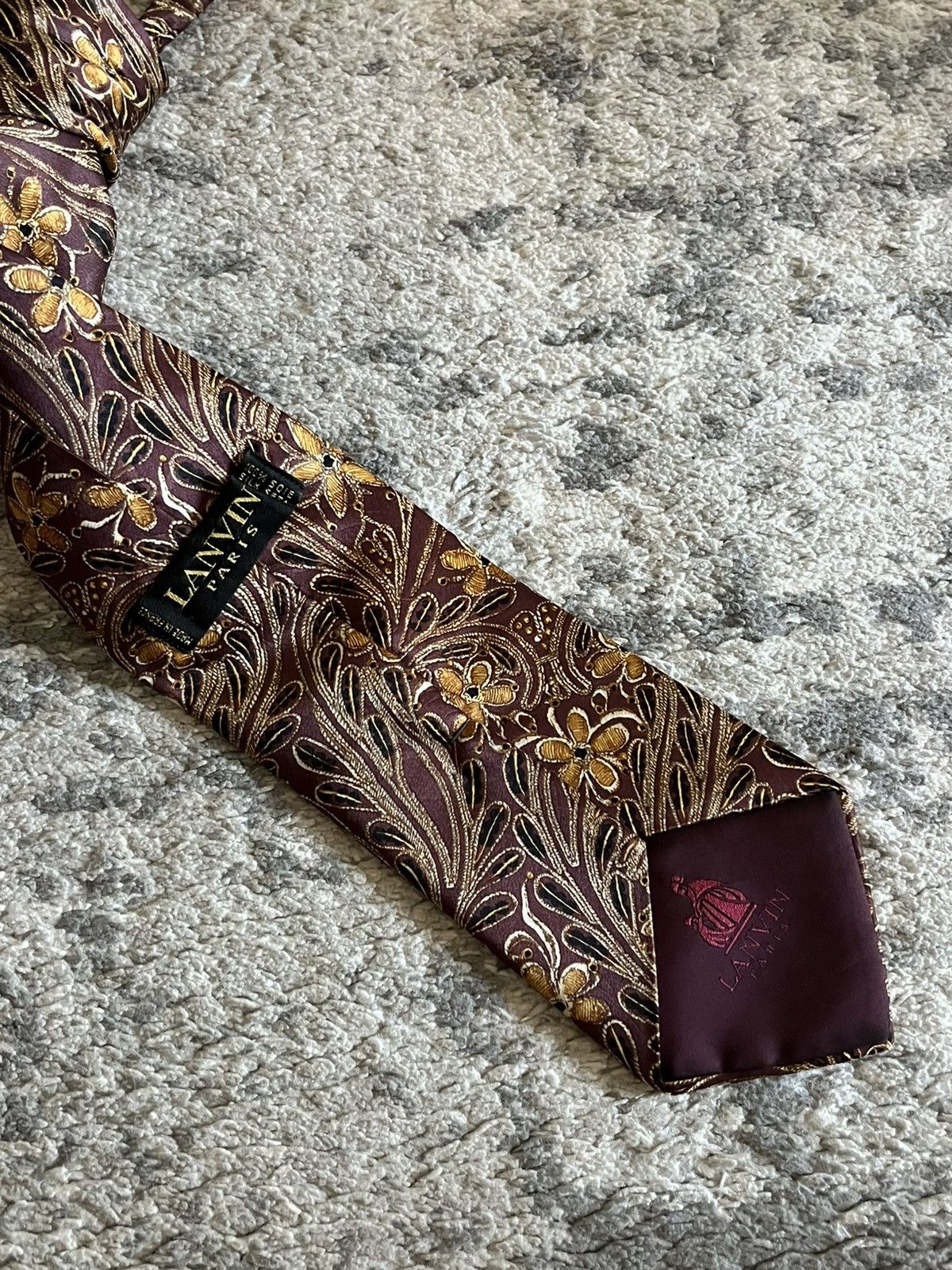 Lanvin Vintage Y2K Lanvin Paris tie Size ONE SIZE - 2 Thumbnail