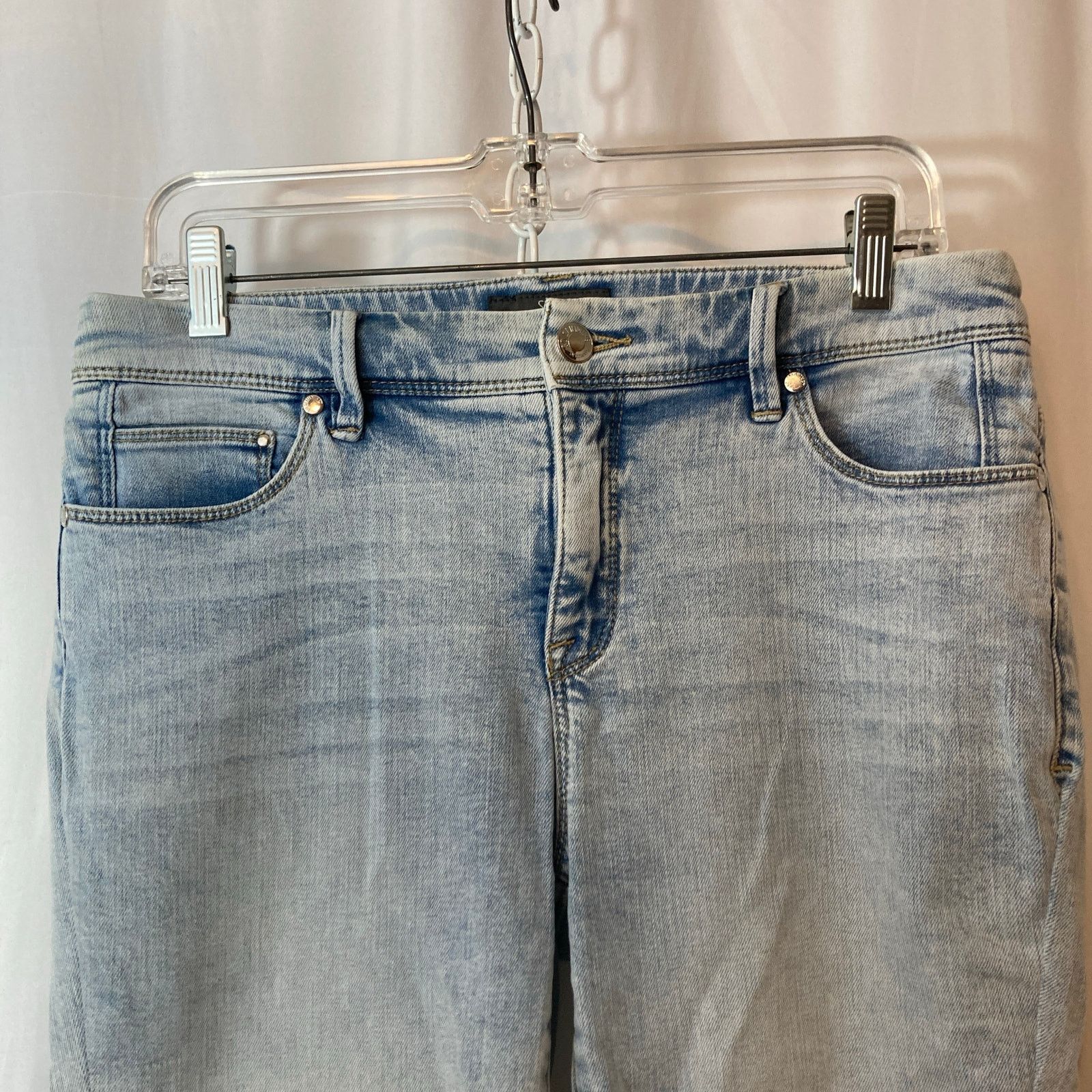 Chicos Chico’s So Slimming Crop Slim Straight Mid Rise Pants Jeans Size 27" / US 4 / IT 40 - 2 Thumbnail