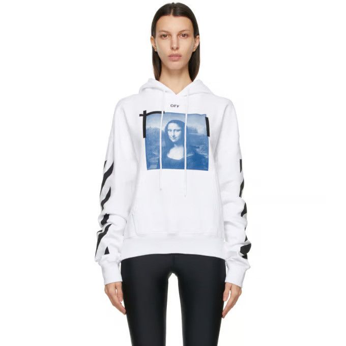 Off-White White Mona Lisa Arrows Oversized Hoodie Size S / US 4 / IT 40 - 1 Thumbnail