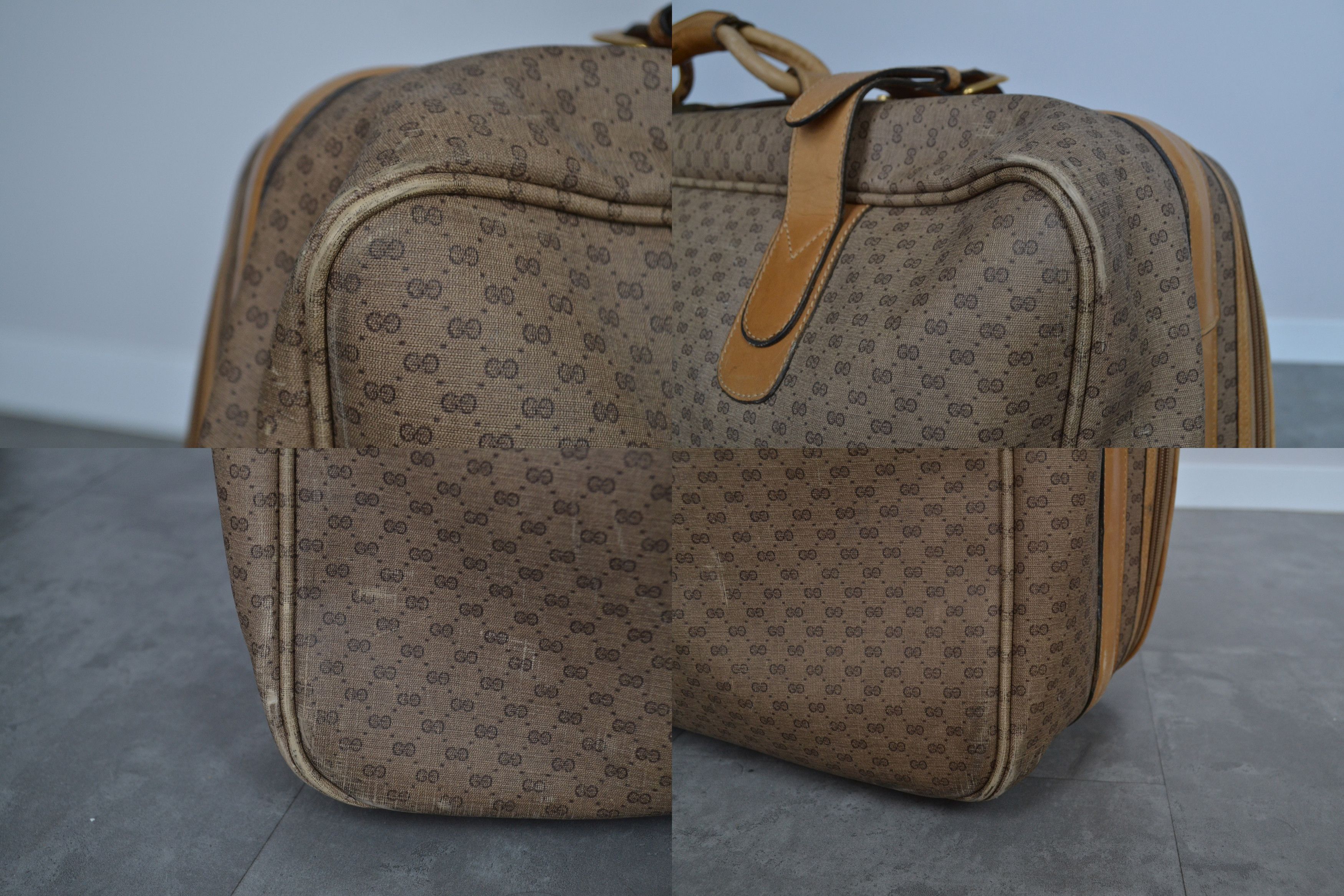 Gucci GUCCI Luggage Bag Monogram GG Logo Suitcase Brown Leather Size ONE SIZE - 14 Thumbnail