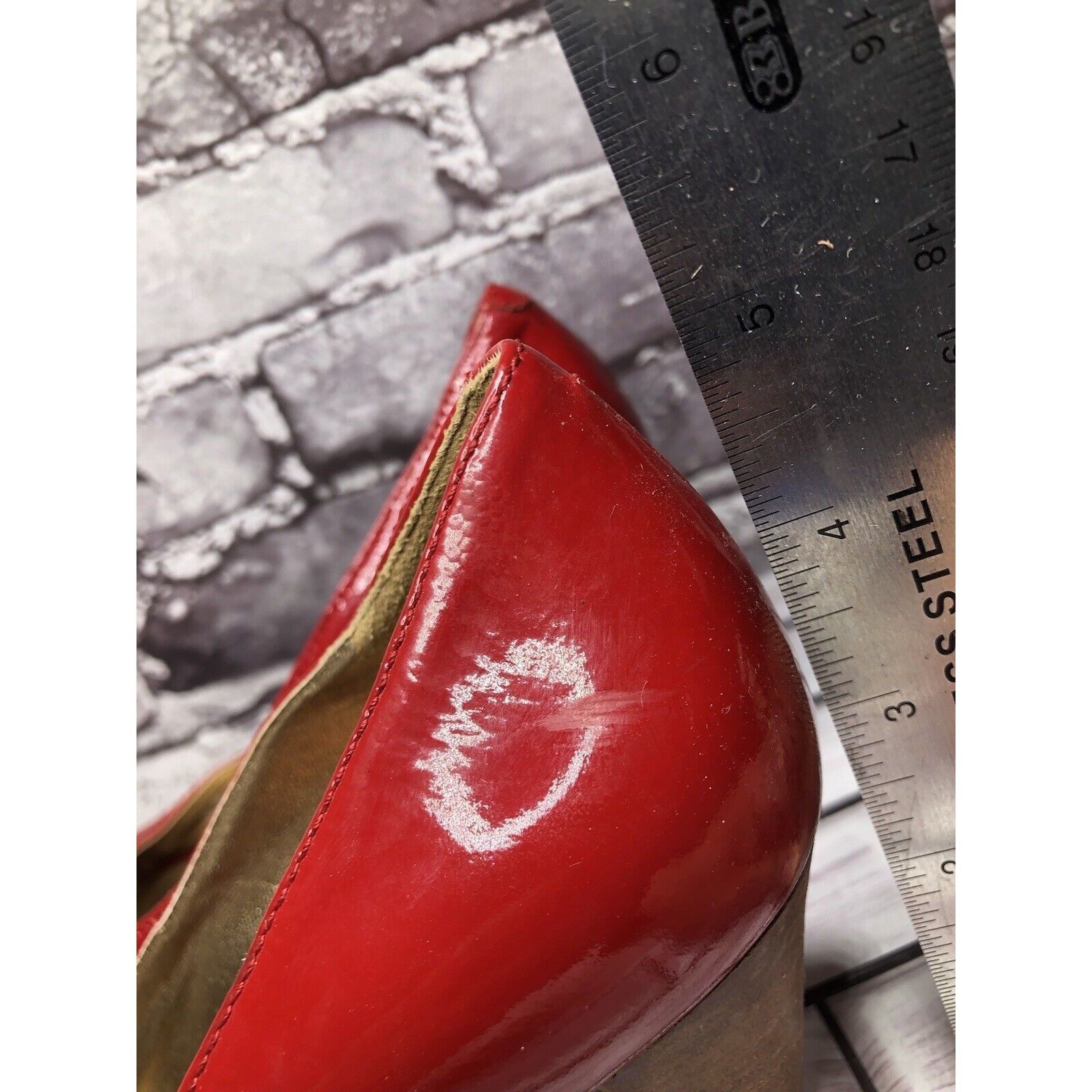 Ecco Ecco Red Patent Leather Peep Toe High Stacked Wooden Heels W Size US 7.5 / IT 37.5 - 11 Thumbnail