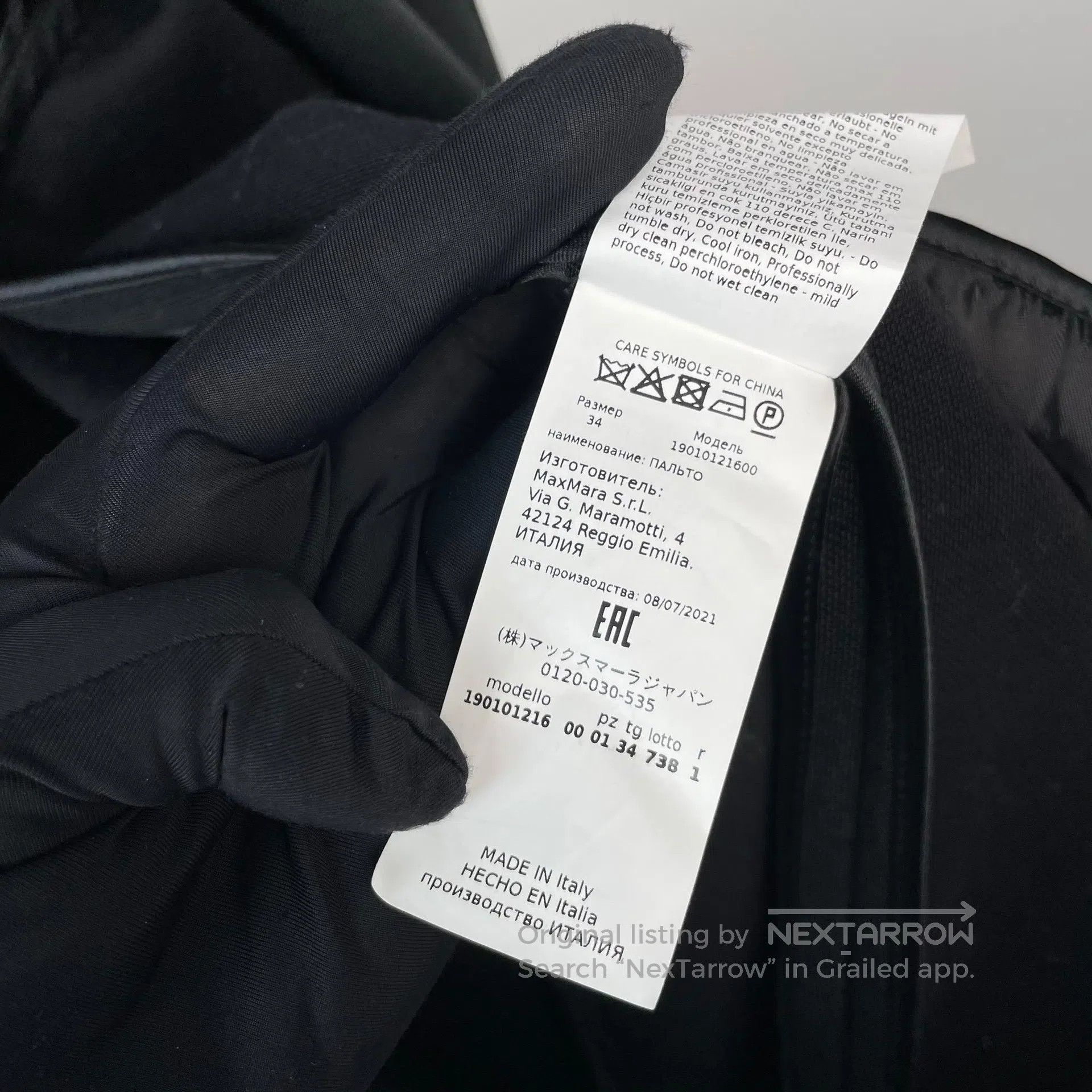 Max Mara Max Mara Black double-breasted long trench coat with lapel Size 4XL / US 24-26 - 7 Thumbnail