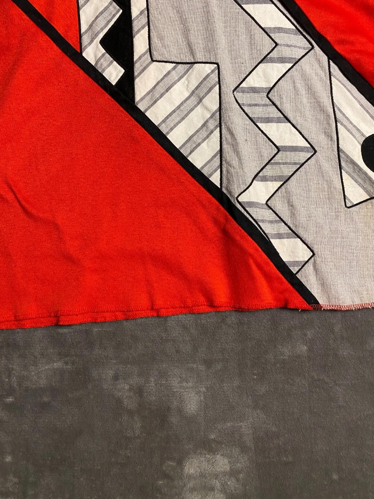 The Unbranded Brand 80s Women Red with Blk and Grey Abst Pattern Sweatshirt (B8) Size M / US 6-8 / IT 42-44 - 6 Thumbnail
