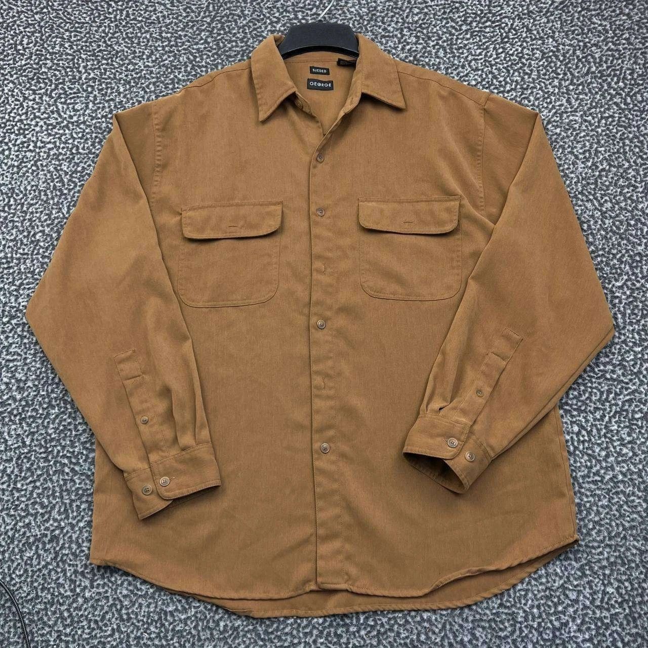 George George Button Up Shirt Men Sueded Long Sleeve Collared L Size US L / EU 52-54 / 3 - 1 Thumbnail