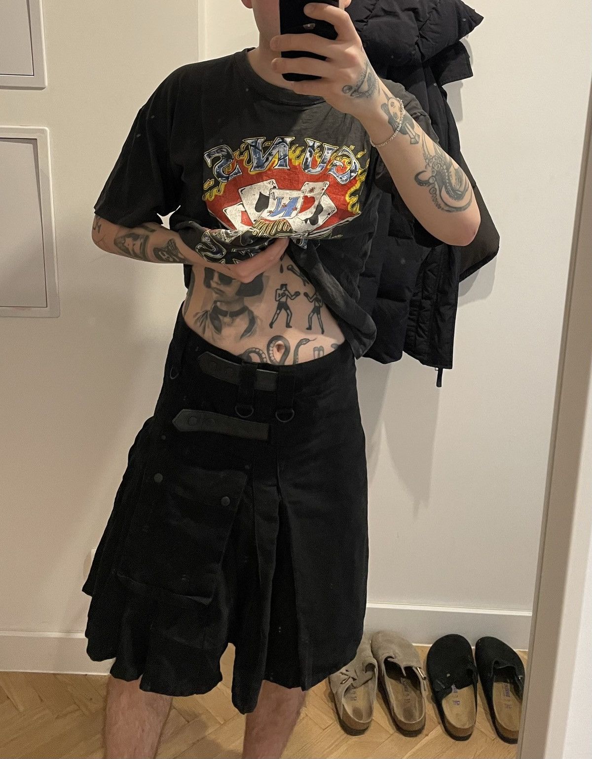 Vintage Vintage Y2k Black Goth Skirt Avant Garde Japanese Hype Rare Size US 31 - 6 Thumbnail