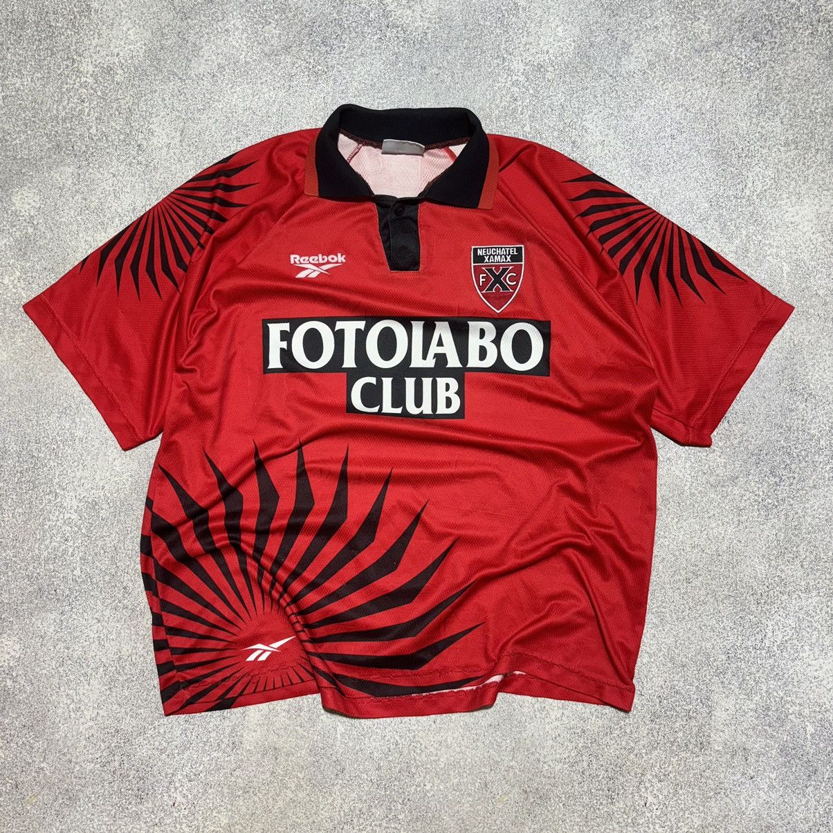 Reebok × Vintage Neuchatel Xamax 1993 1994 Reebok Home Football Soccer Jersey Size US L / EU 52-54 / 3 - 2 Thumbnail