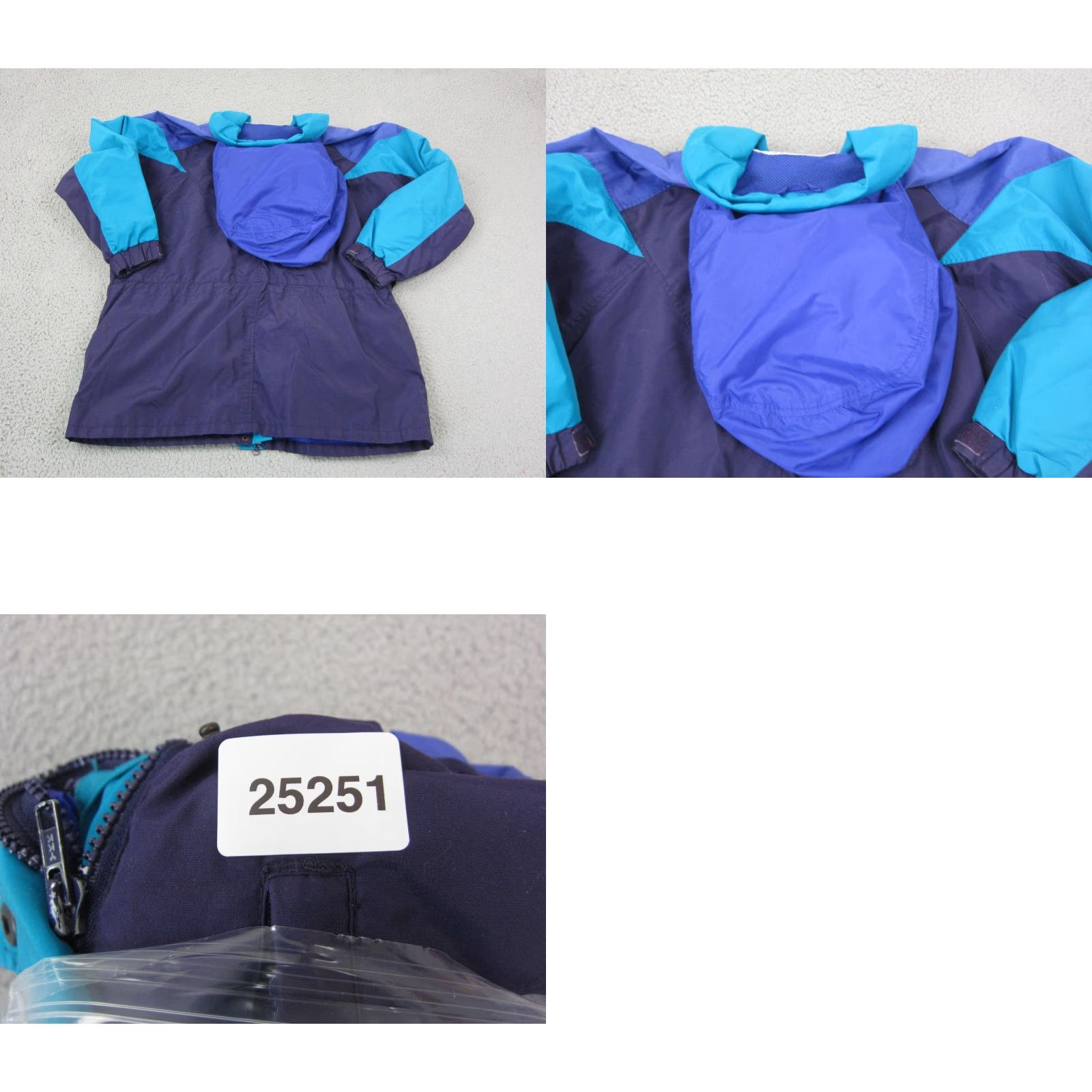 Vintage VINTAGE Columbia Jacket Womens Large Purple Blue Windbreaker 90s Zip Hooded All Seasons Full Zip Inner Pockets Men? Women? (adjusted) Size L / US 10 / IT 46 - 9 Thumbnail