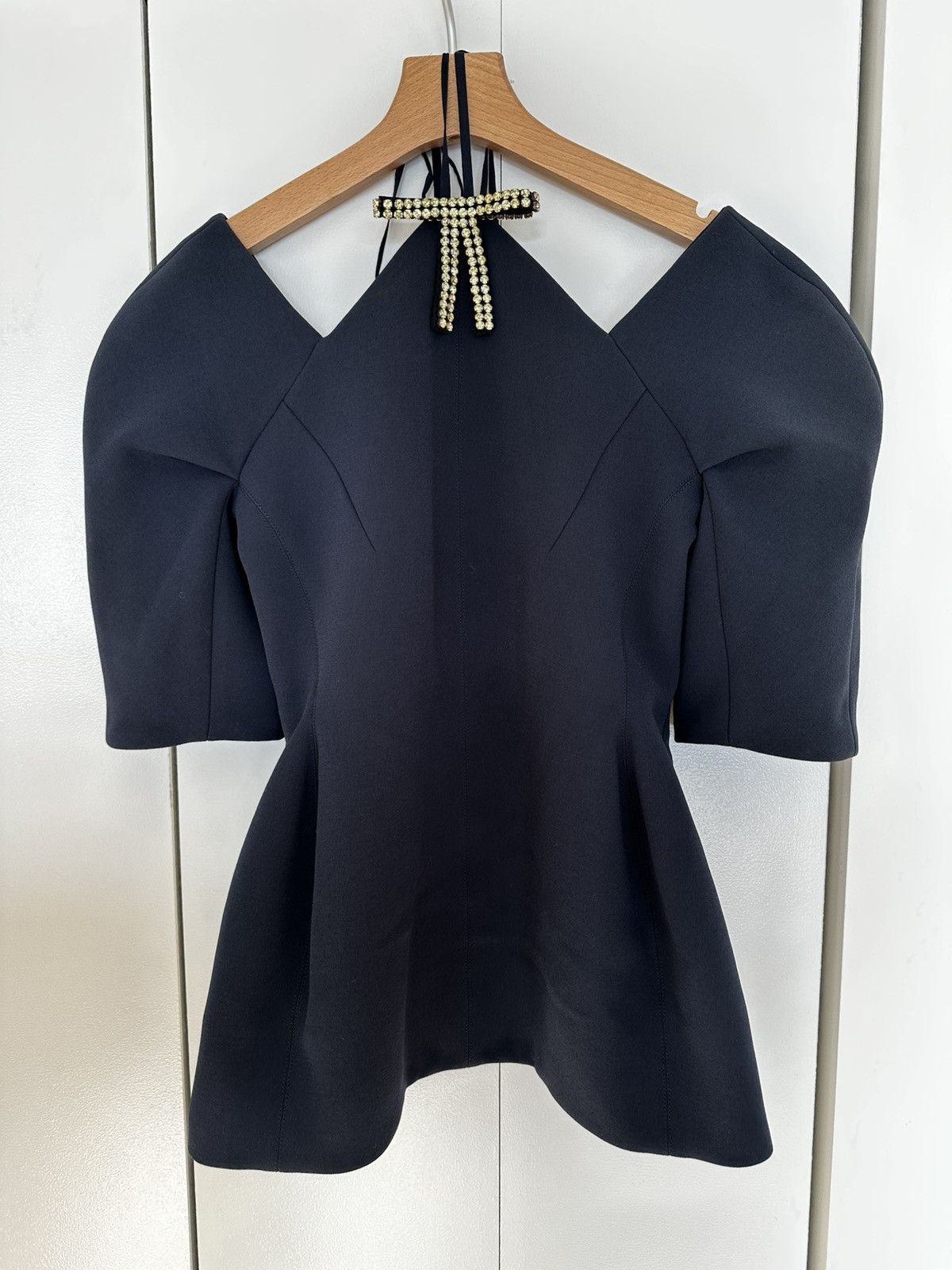 Marni Marni crystal-bow bonded-crepe dress Size ONE SIZE - 4 Thumbnail