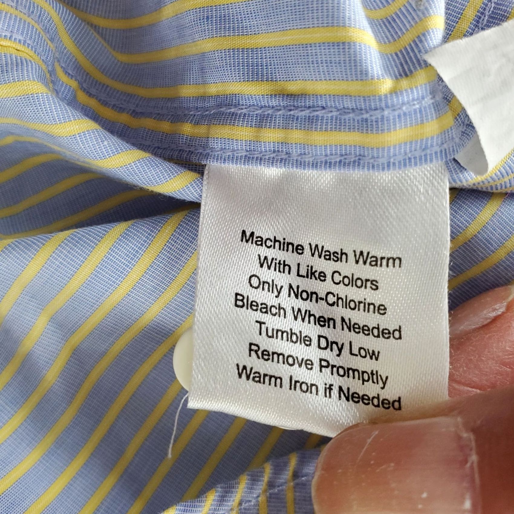 Egara VINTAGE Egara Dress Shirt Mens Size XXL Multi Striped Non Iron Slim Fit Collared Button Up Shirt Size 48R - 6 Thumbnail