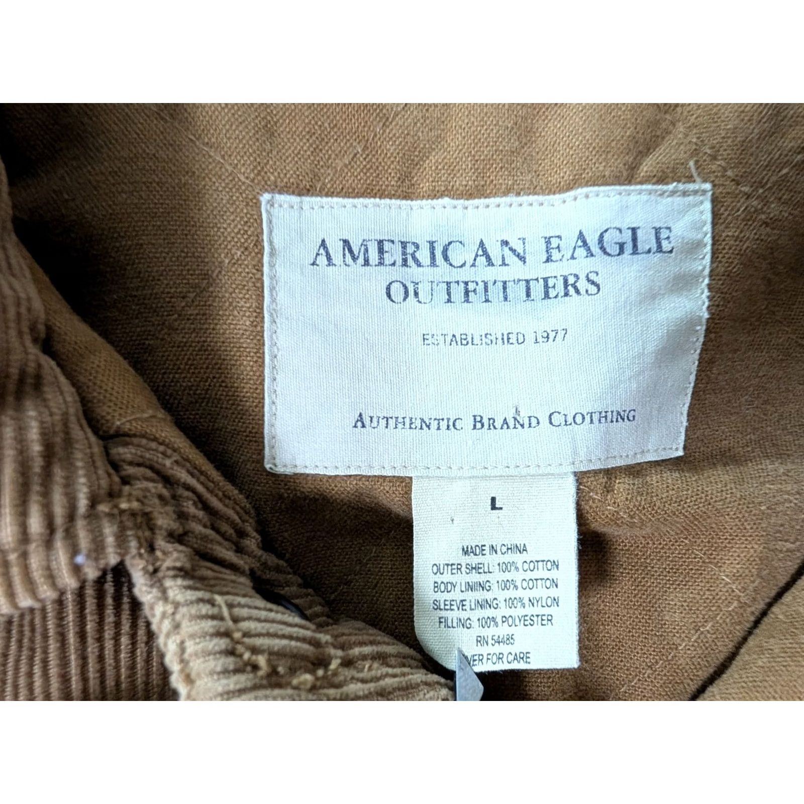 American Eagle Outfitters VINTAGE? American Eagle Outfitters Corduroy Quilted Lined Heavy Brown Coat Mens L Jacket/Coat Size US L / EU 52-54 / 3 - 2 Thumbnail