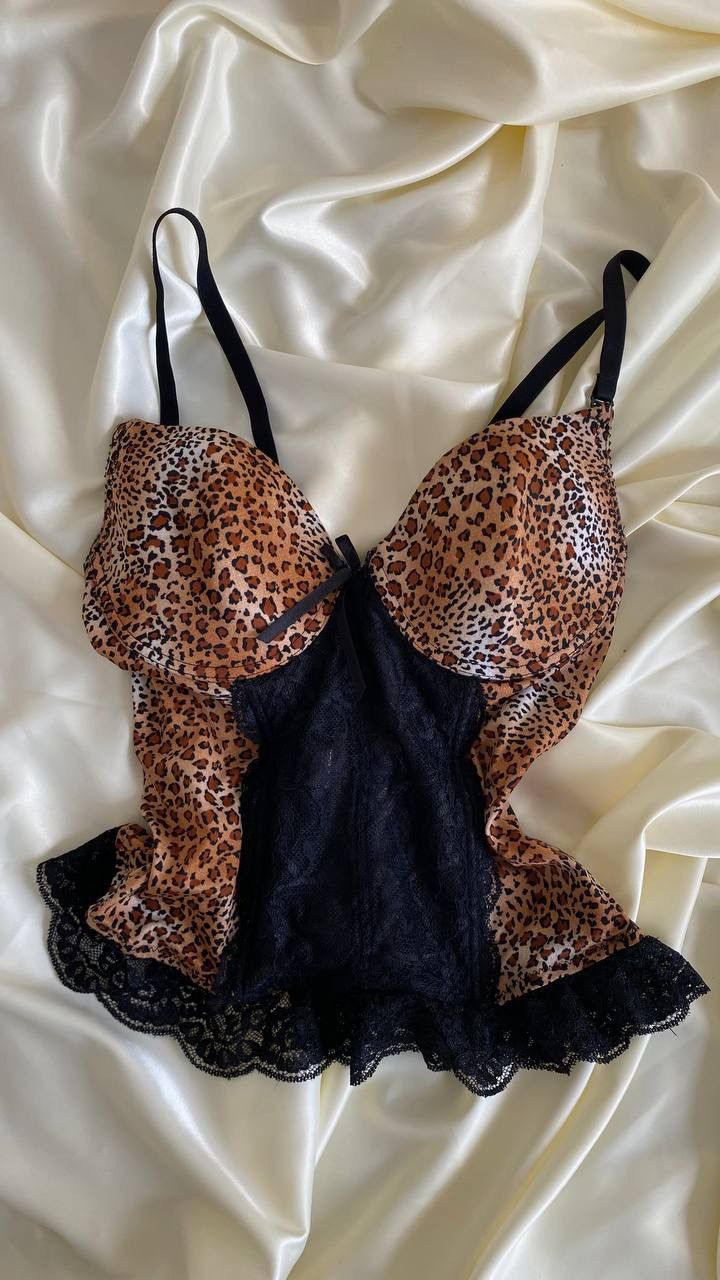Vintage Vintage leopard corset top Size S / US 4 / IT 40 - 2 Thumbnail