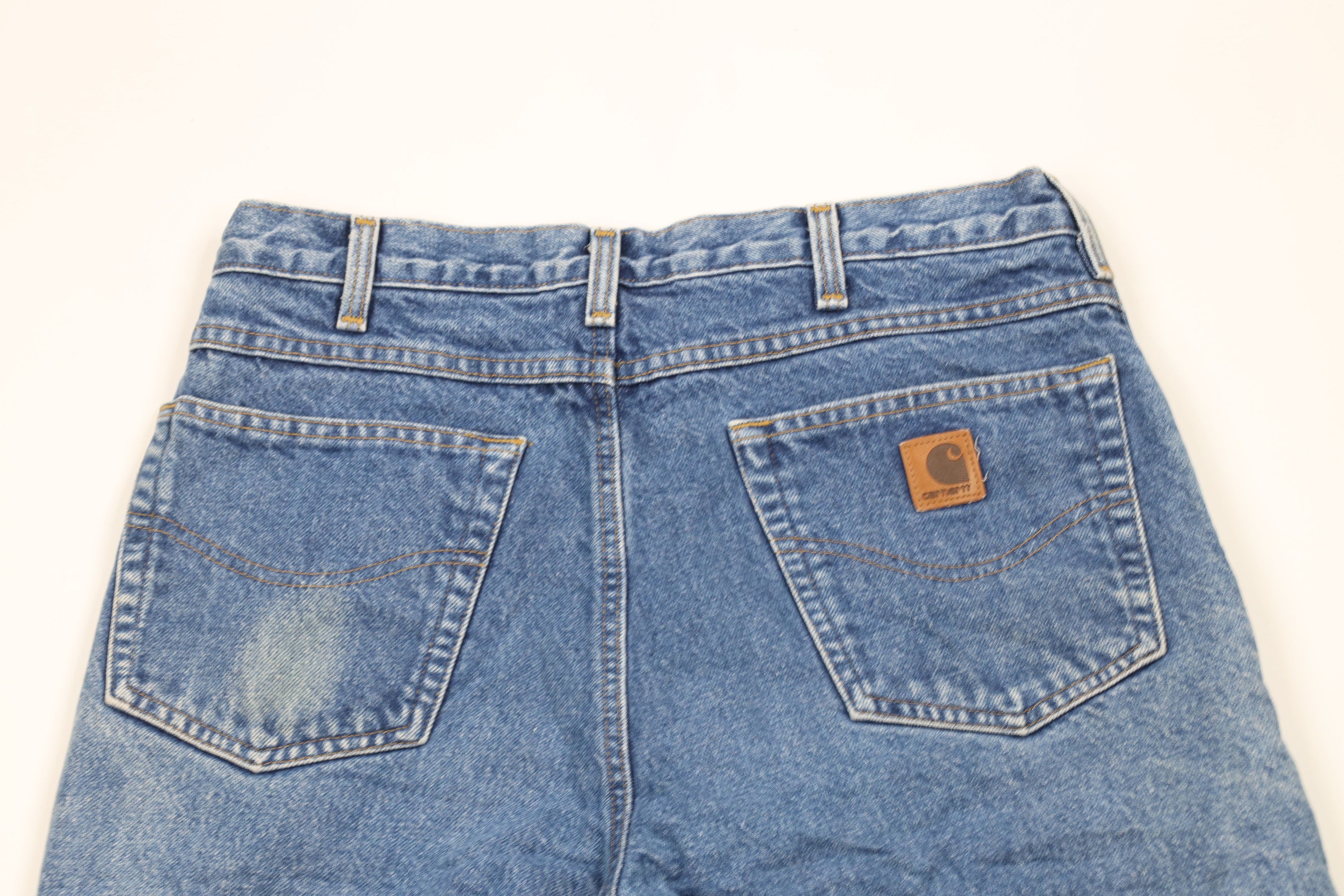 Carhartt × Vintage Vintage Carhartt Spell Out Flannel Lined Denim Jeans Blue Size US 32 / EU 48 - 8 Thumbnail