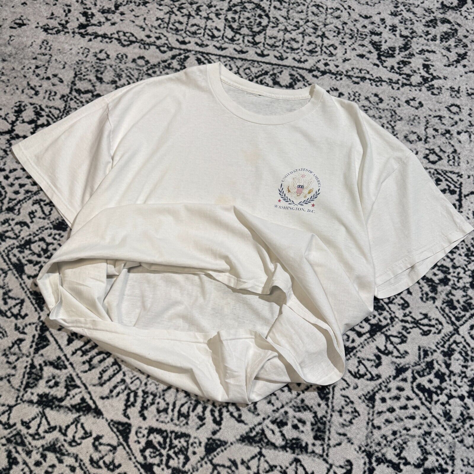 Vintage Vintage White Cotton T-Shirt Size XXL Y2K Washington DC USA Size US XXL / EU 58 / 5 - 7 Thumbnail