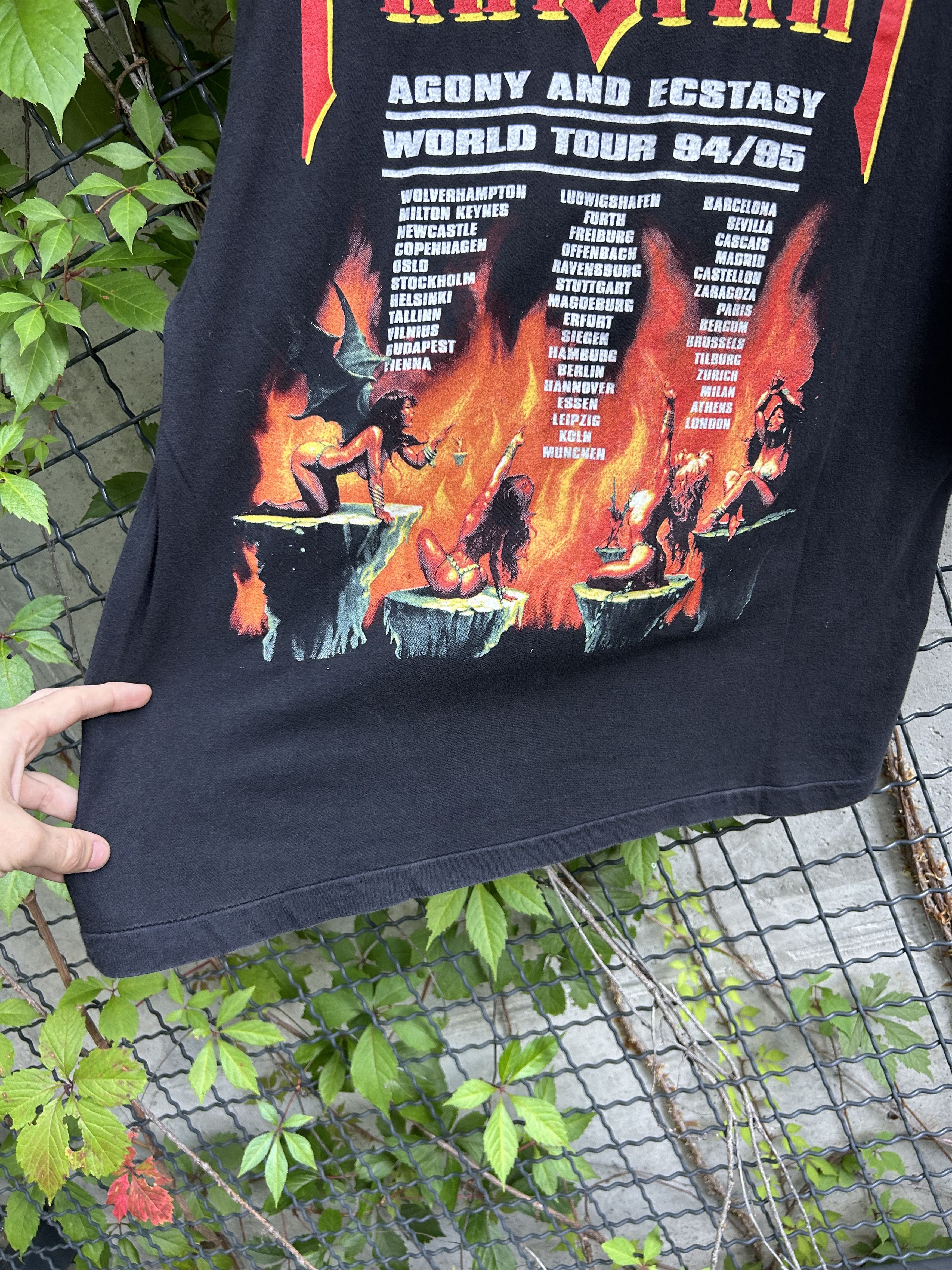 Band Tees Vintage 1994/1995 Manowar Rock Band 90s T-shirt Size US XL / EU 56 / 4 - 13 Thumbnail