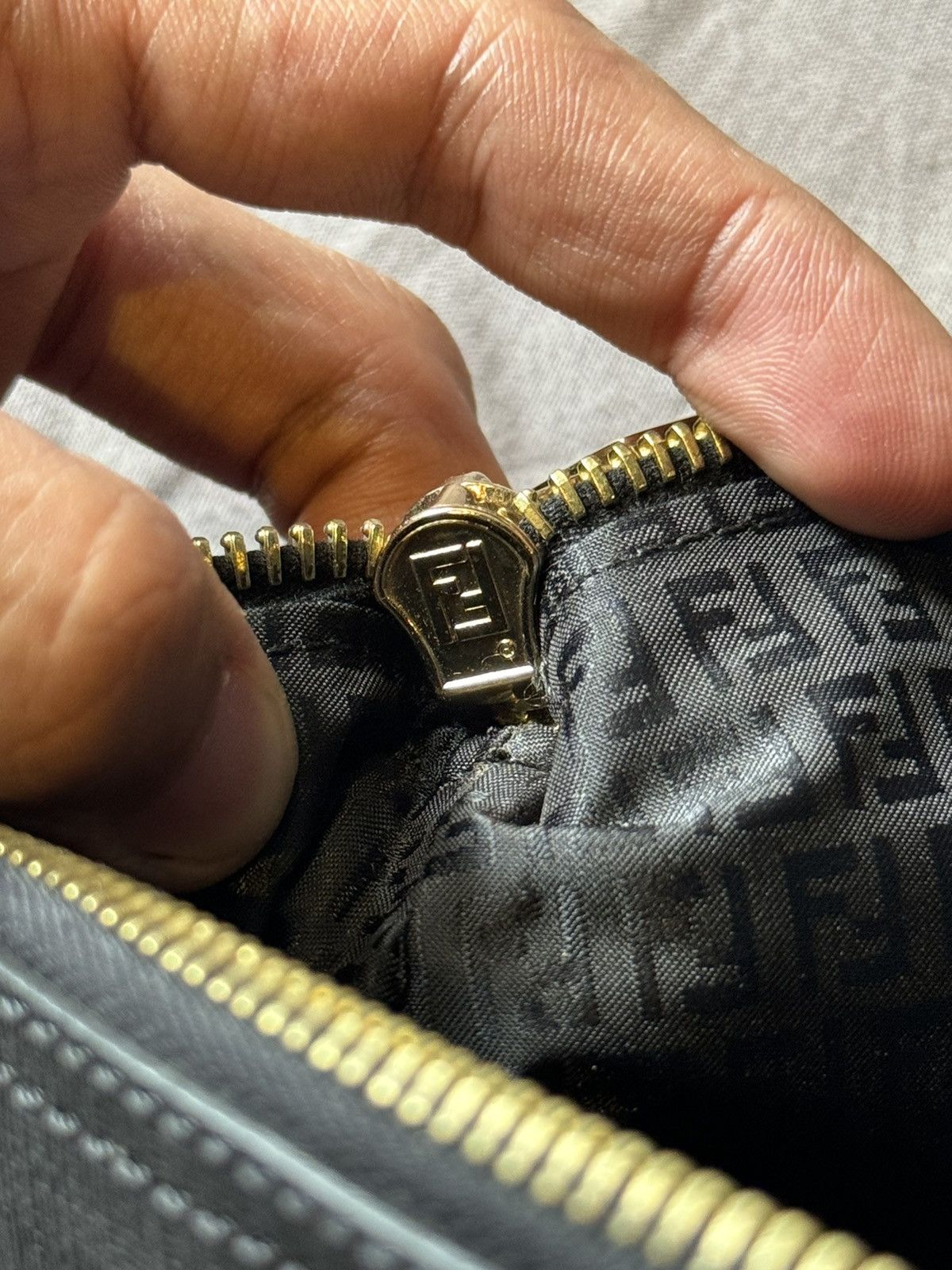 Fendi Fendi Black Zucca Coated Canvas Accessories Pochette Size ONE SIZE - 8 Thumbnail