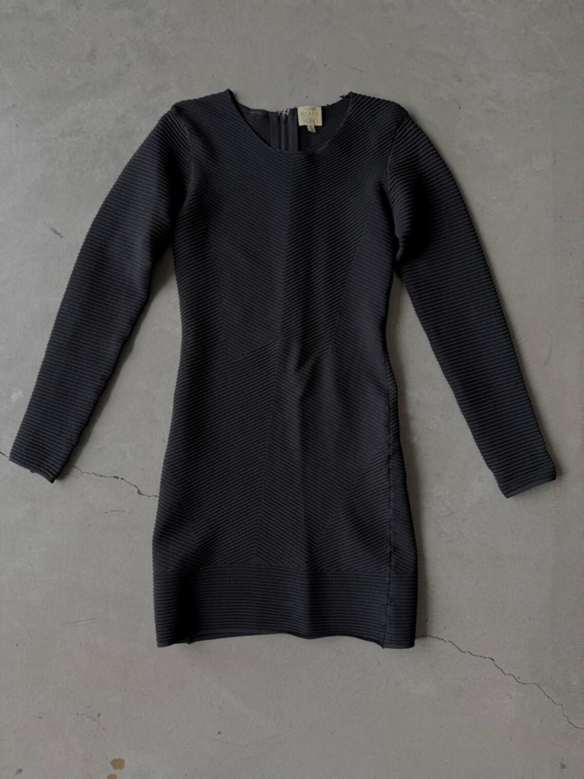 Other Torn by Ronny Kobo / Ribbed Bodycon Dress / Black Size S / US 4 / IT 40 - 1 Thumbnail