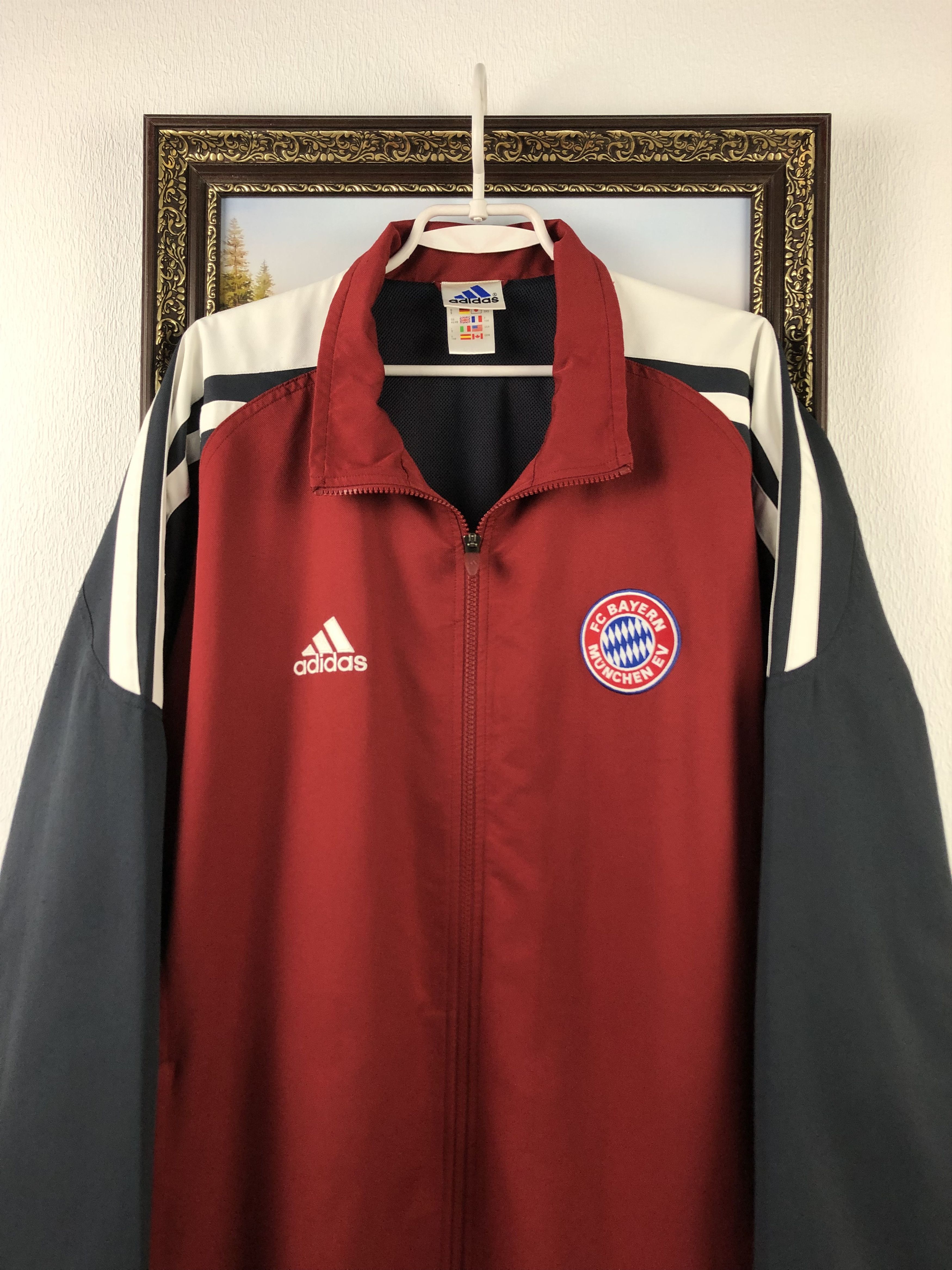 Adidas Vintage Adidas Bayern Munich Football Jacket Track Soccer Size US XXL / EU 58 / 5 - 2 Thumbnail