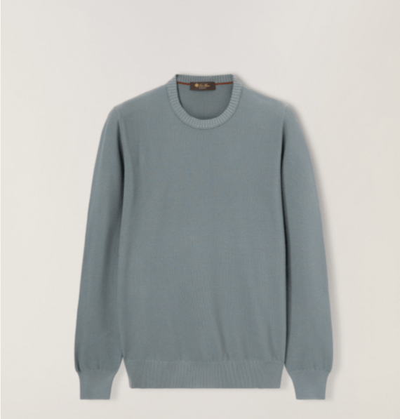 image of Loro Piana O1Srvl11E0424 Girocollo Walkeri Sweatshirt In Green, Men's (Size Large)