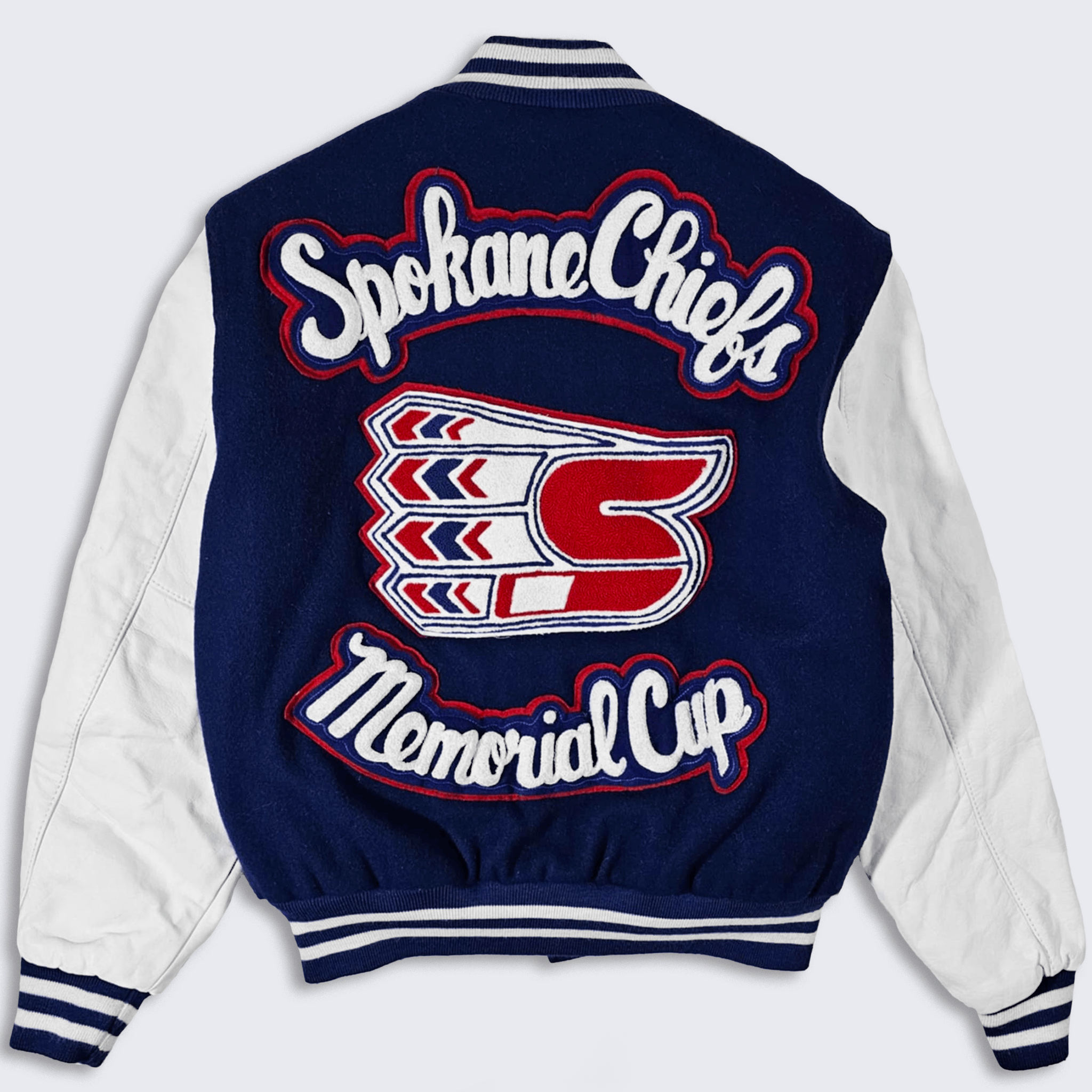 Holloway × NHL × Vintage Spokane Chiefs Vintage 90s Memorial Cup Varsity Jacket Size US S / EU 44-46 / 1 - 1 Thumbnail
