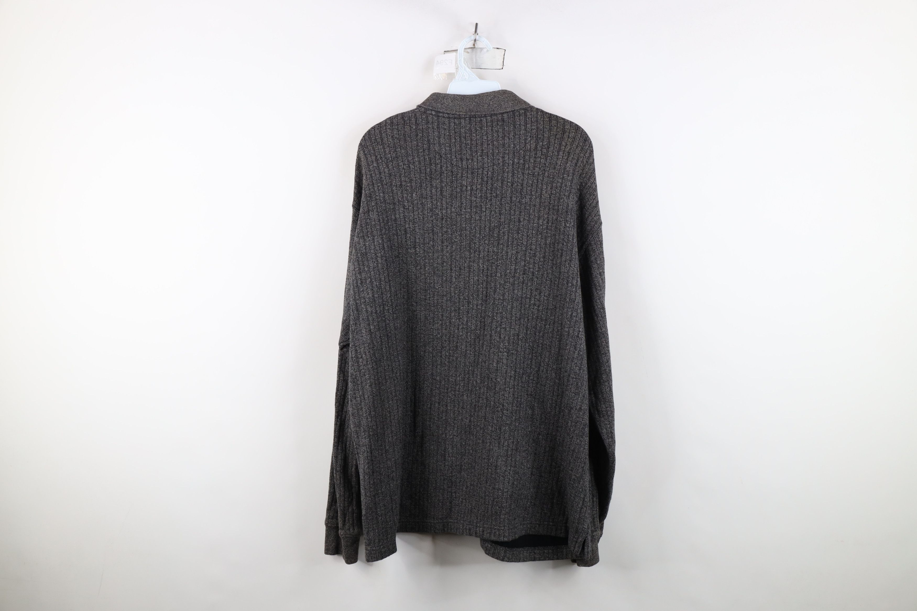 Vintage Vintage 90s Streetwear Ribbed Knit Long Sleeve Rugby Polo Size US XL / EU 56 / 4 - 9 Thumbnail