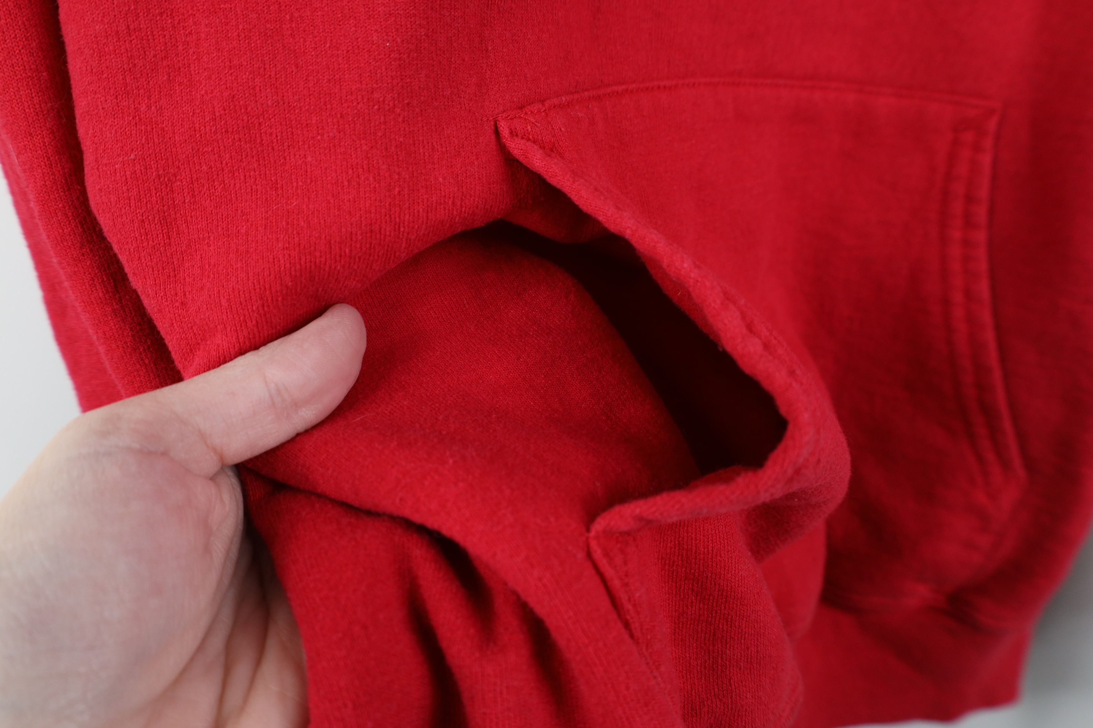 Vintage Vintage 90s Y2K Streetwear Blank Hoodie Sweatshirt Red Size US S / EU 44-46 / 1 - 6 Thumbnail