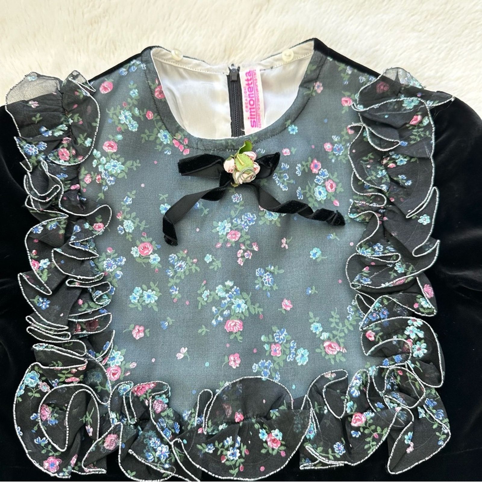Other Simonetta velvet dress size XS Size XS / US 0-2 / IT 36-38 - 3 Thumbnail
