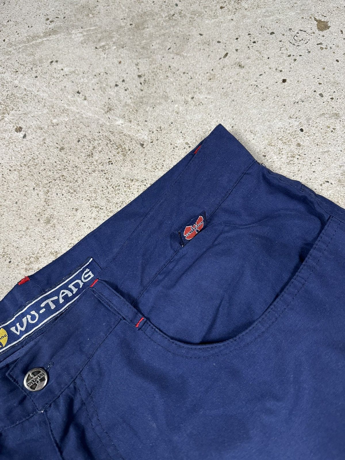 Vintage × Wu-Tang Clan Vintage 90s Wu Tang Baggy Cargo Jorts Shorts Navy Size US 38 / EU 54 - 5 Thumbnail